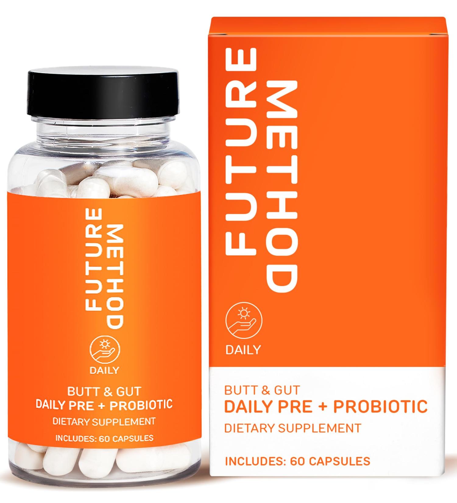 FUTURE METHOD Synbiotic Prebiotics for Men & Women - Probiotics & Prebiotic Supplement for Digestion, Immunity & Regularity (60ct) - Buy Online on GoSupps.com