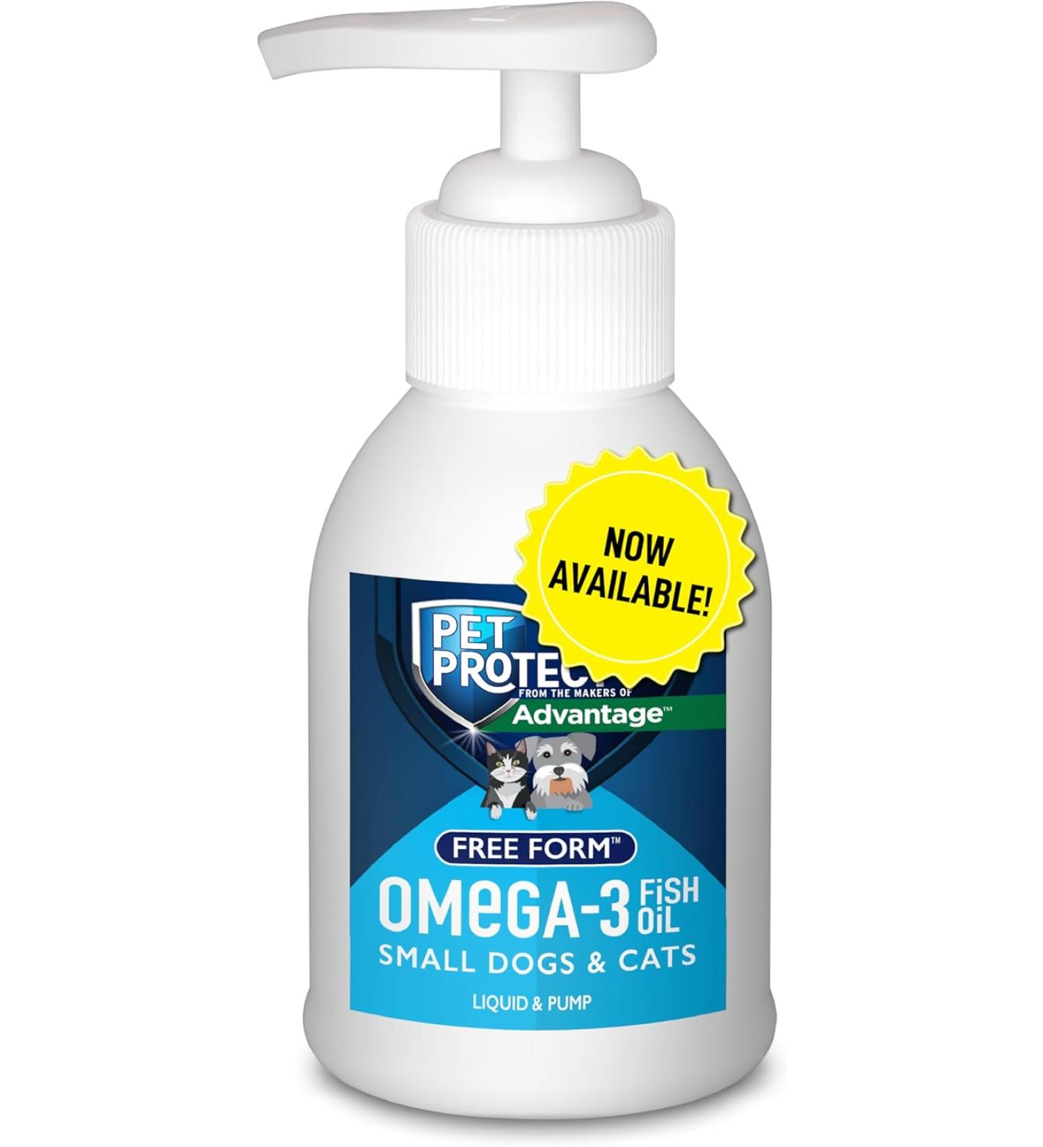 Omega-3 Fish Oil Liquid Pump for Small Dogs & Cats - 4oz - Buy Online on GoSupps.com