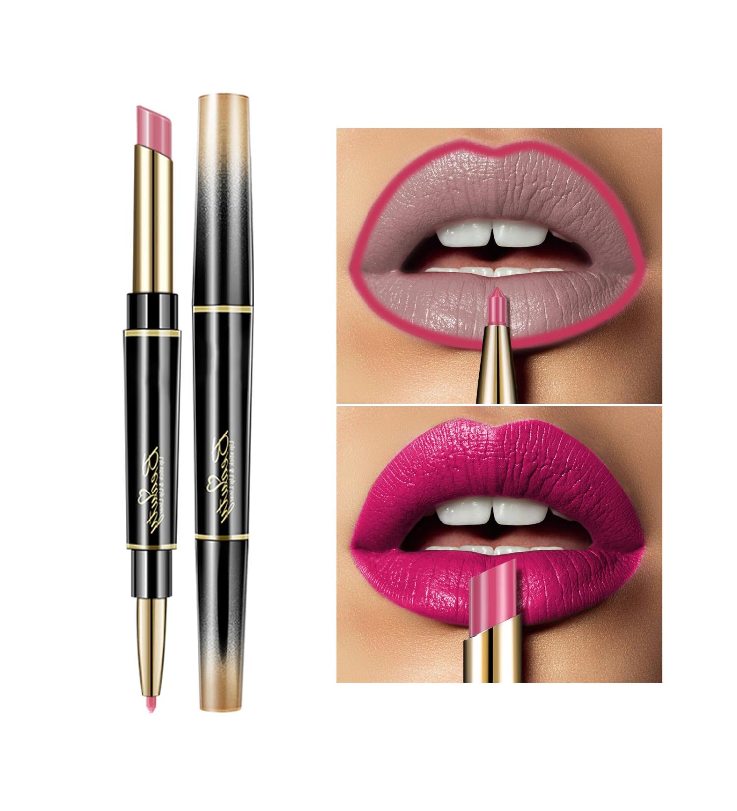 Waterproof Long-Lasting Matte Lip Liner Pencil - Moisturizing Lipstick Cosmetic (#03) - Buy Online on GoSupps.com