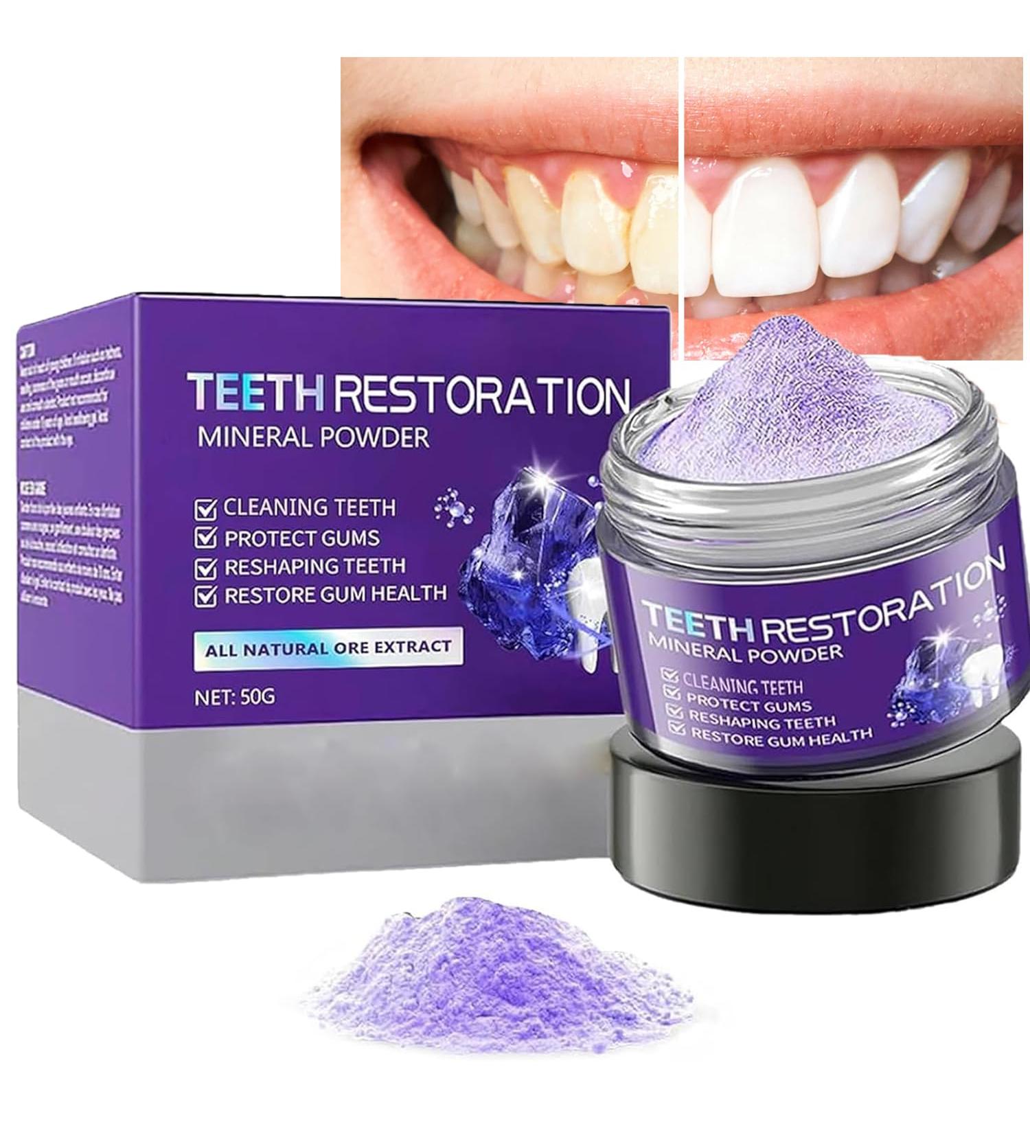 Ourlyard Dental Powder 50g Teeth Restoration Mineral Powder Mineral Tooth Powder for Teeth Whitening & Care Tooth Whitening Powder Natural Tooth and Gum Restoration Powder (1) - Buy Online on GoSupps.com