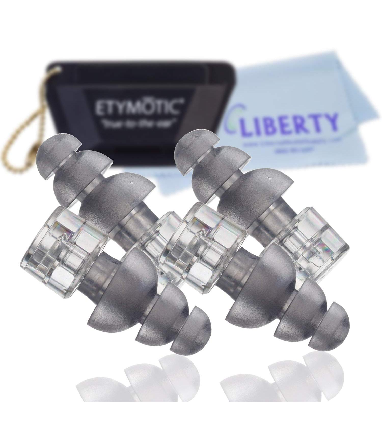 Etymotic ER20XS High-Fidelity Earplugs (2 Pairs, Frost Color) - Noise Reduction, Carrying Case, Neck Cord - Liberty Cloth Included - Buy Online on GoSupps.com