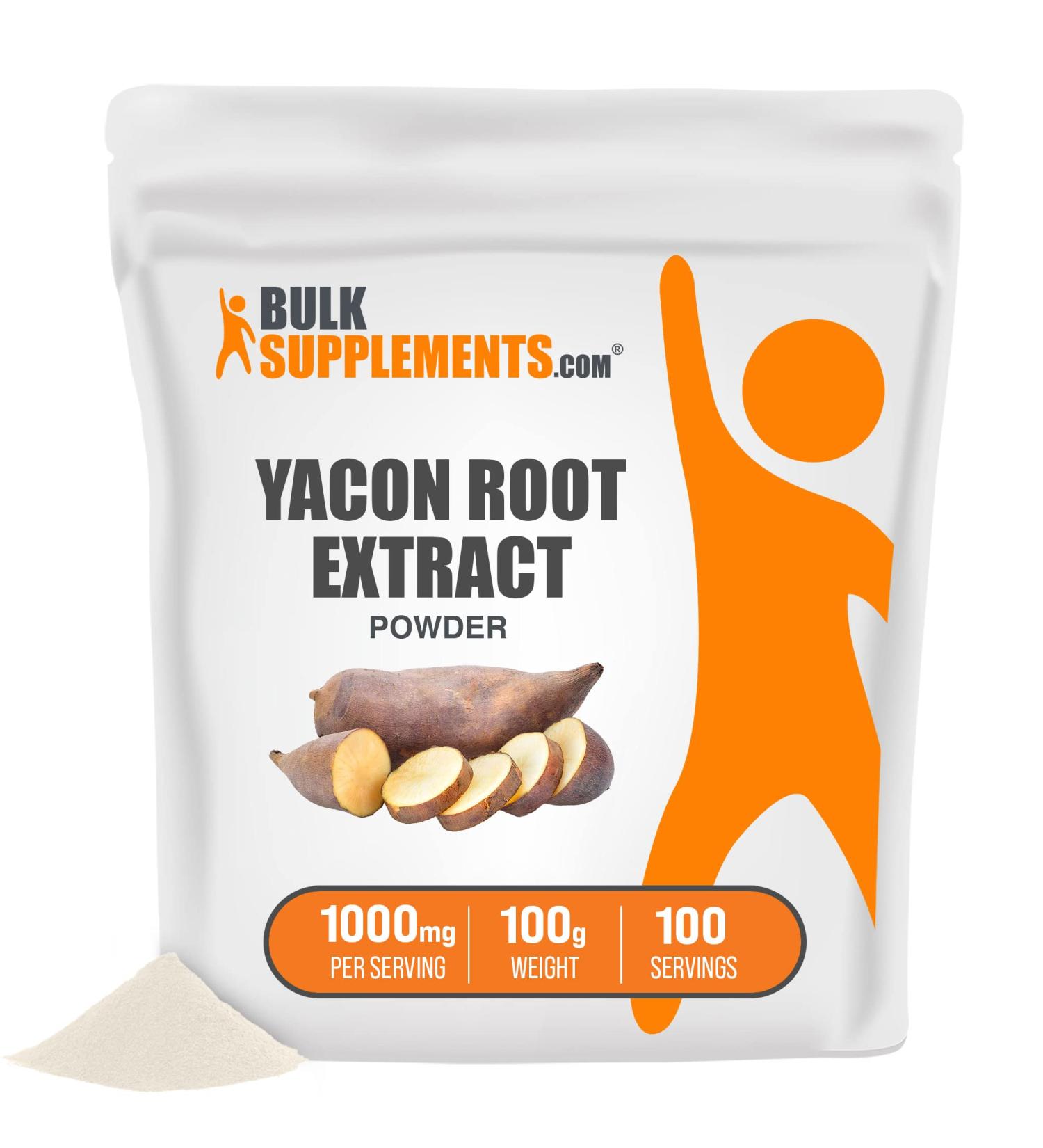 BulkSupplements Yacon Root Extract 100g - Keto Sweetener & Natural Sugar Substitute - Fiber Rich - for Low Carb & Keto Diets - 3.5 oz (Pack of 1) - Buy Online on GoSupps.com