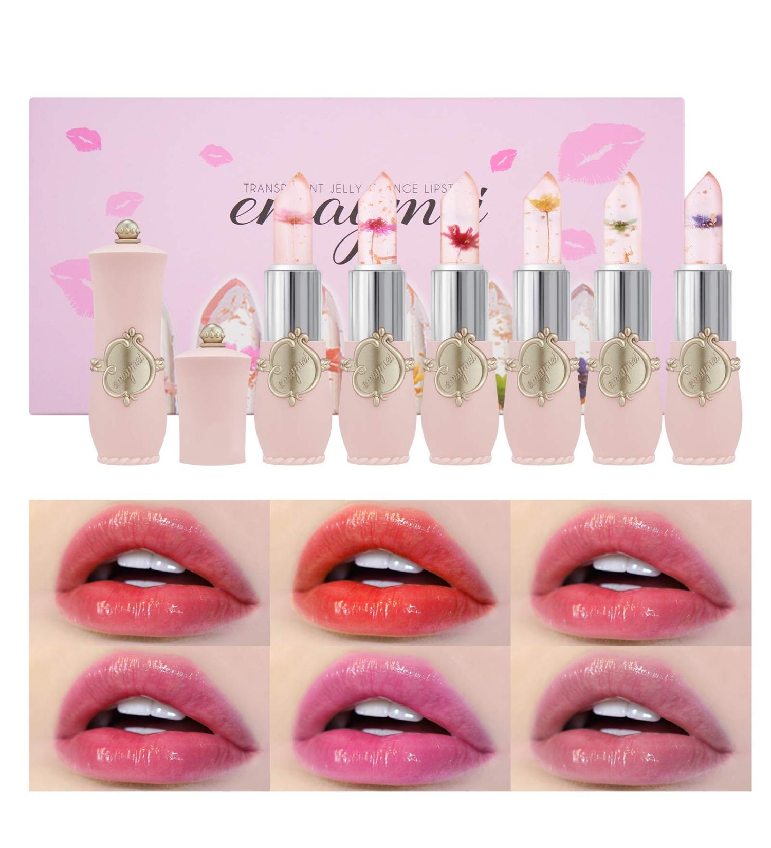 Mimore Jelly Flower Lip Balm Set - 6 PCs Color Changing Lipstick Nourishing & Durable Lip Repair - Buy Online on GoSupps.com