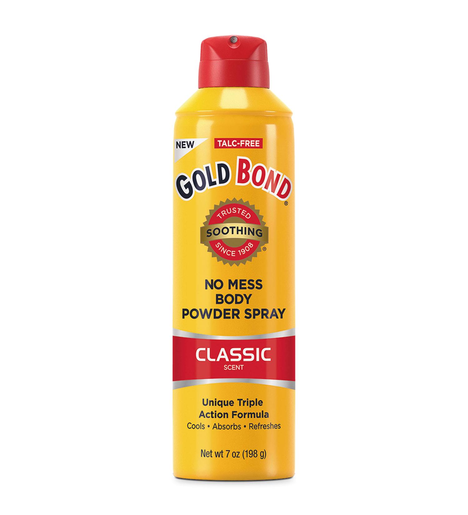 Gold Bond No Mess Talc-Free Body Powder Spray 7 oz. - Classic Scent - Buy Online on GoSupps.com