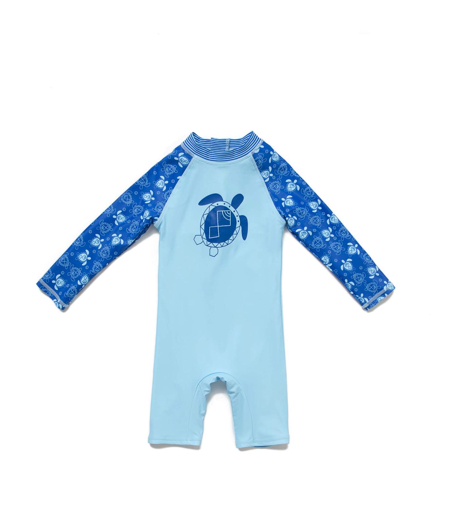 BONVERANO Baby Boys Swimsuit/Sunsuit UPF 50+ Sun Protection One Piece Swimwear with Sun Hat - 18 Months | See Turtle Print - Buy Online on GoSupps.com