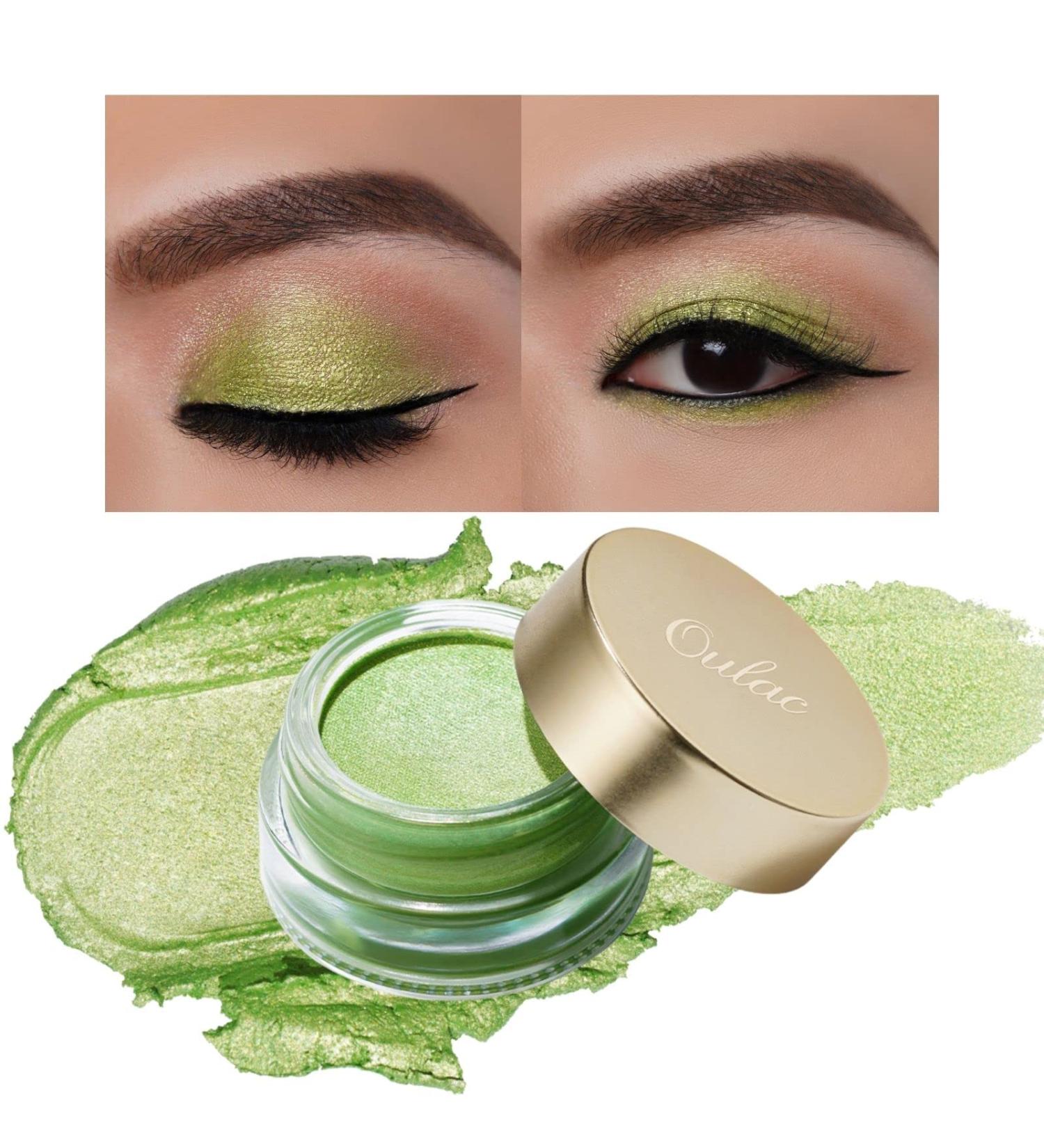 Oulac Glitter Eyeshadow - High Pigmented Waterproof Yellow-Green Cream | Metallic Shimmering Finish | Vegan & Cruelty-Free 06g (Melon Sour) - Buy Online on GoSupps.com