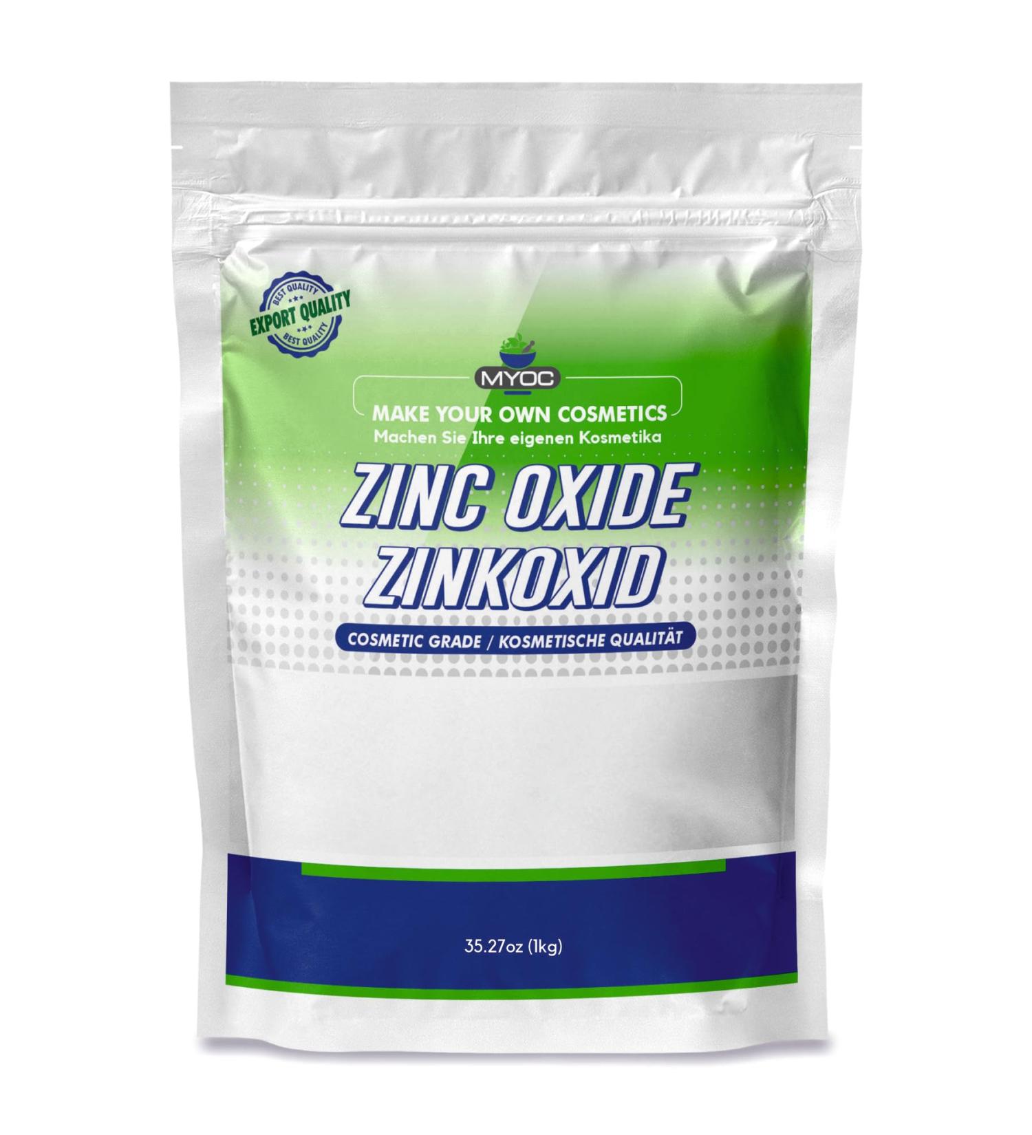 Myoc Zinc Oxide Powder Cosmetic Grade Fine Powder for DIY Skin Care Personal Care and Forms 1kg