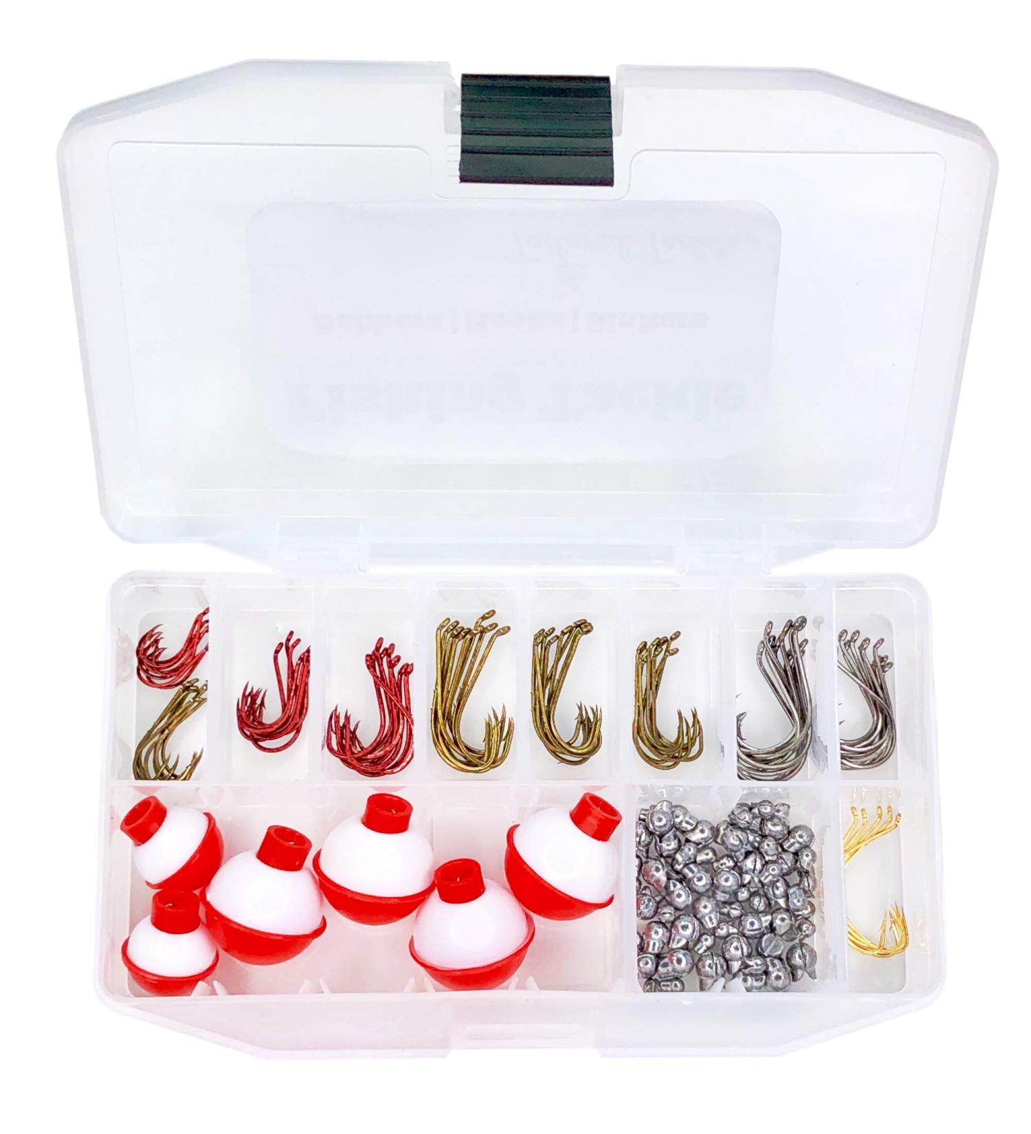 Tailored Tackle Fishing Kit - 147 Pc Gear Set with Tackle Box, Hooks, Bobbers and Accessories for Live Worms and Artificial Bait - Buy Online on GoSupps.com