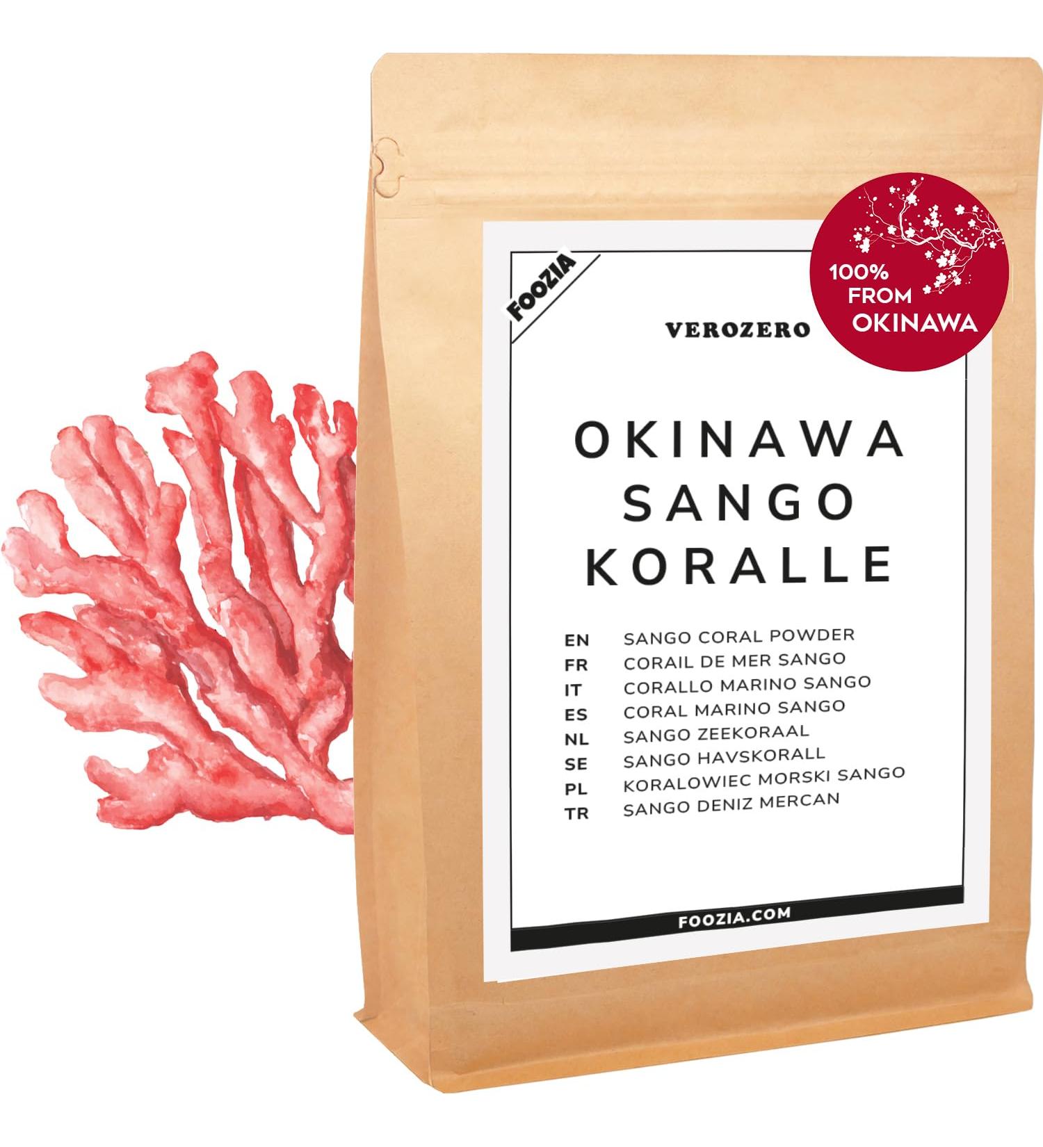  Foozia Sango Pure Sango Sea Coral Powder Japanese Sea Coral Okinawa 100% Natural 2:1 20% Calcium & 10% Magnesium 150g Foozia - Buy Online on GoSupps.com