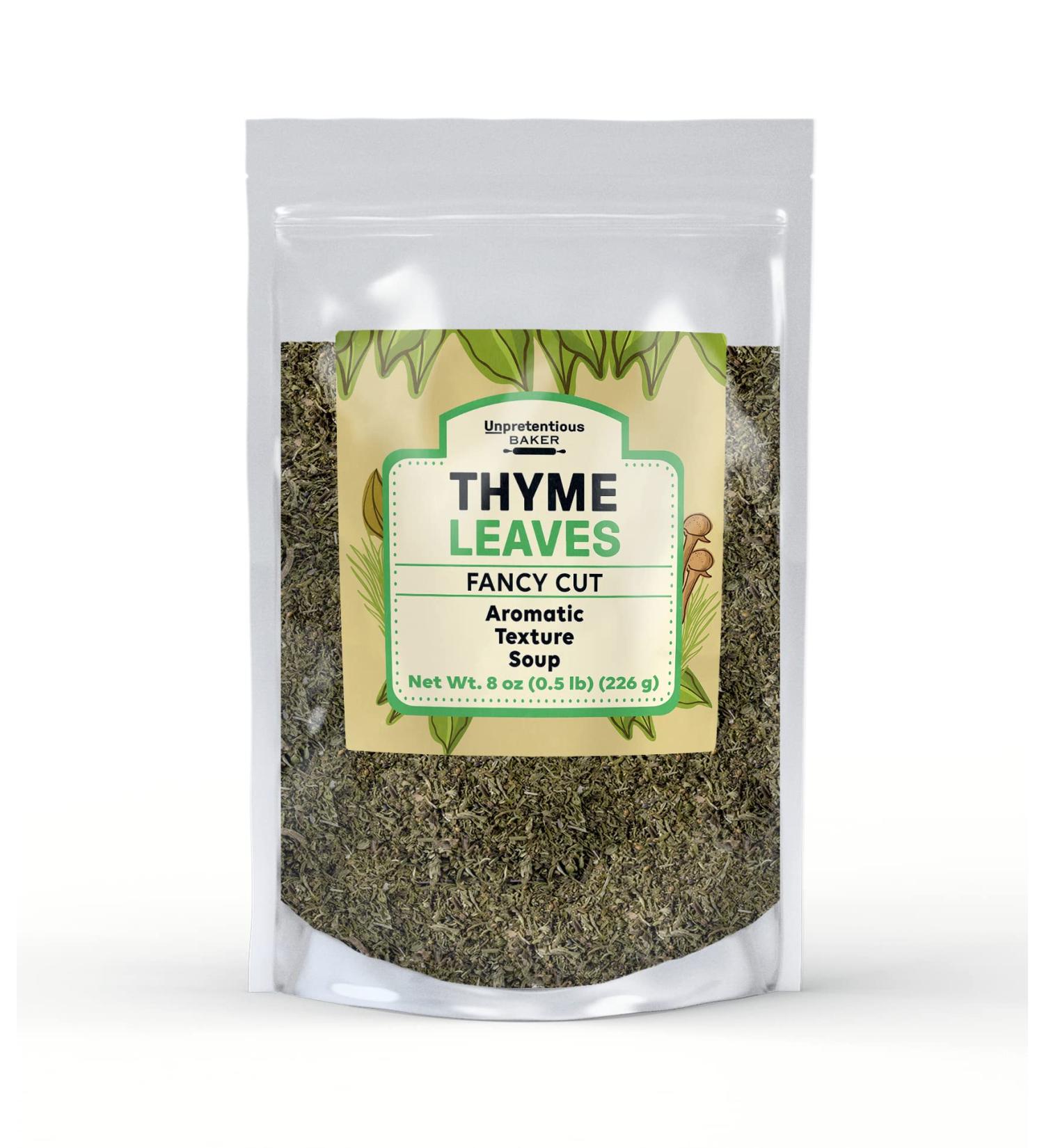 Unpretentious Baker Thyme Leaves 8 oz - Fancy Cut Traditional Seasoning - Buy Online on GoSupps.com