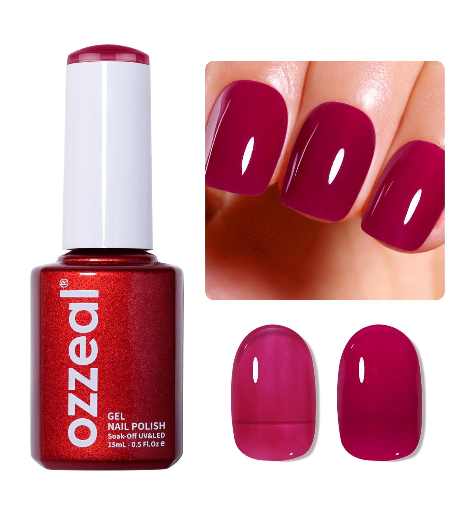 Jelly Gel Nail Polish Rose Red Jelly Nail Polish Gel Translucent Sheer Spring Summer Nail Gel Polish Soak off UV LED Light for Nail Art Manicure 0.5 Fl Oz Rose Red Jelly Gel - Buy Online on GoSupps.com