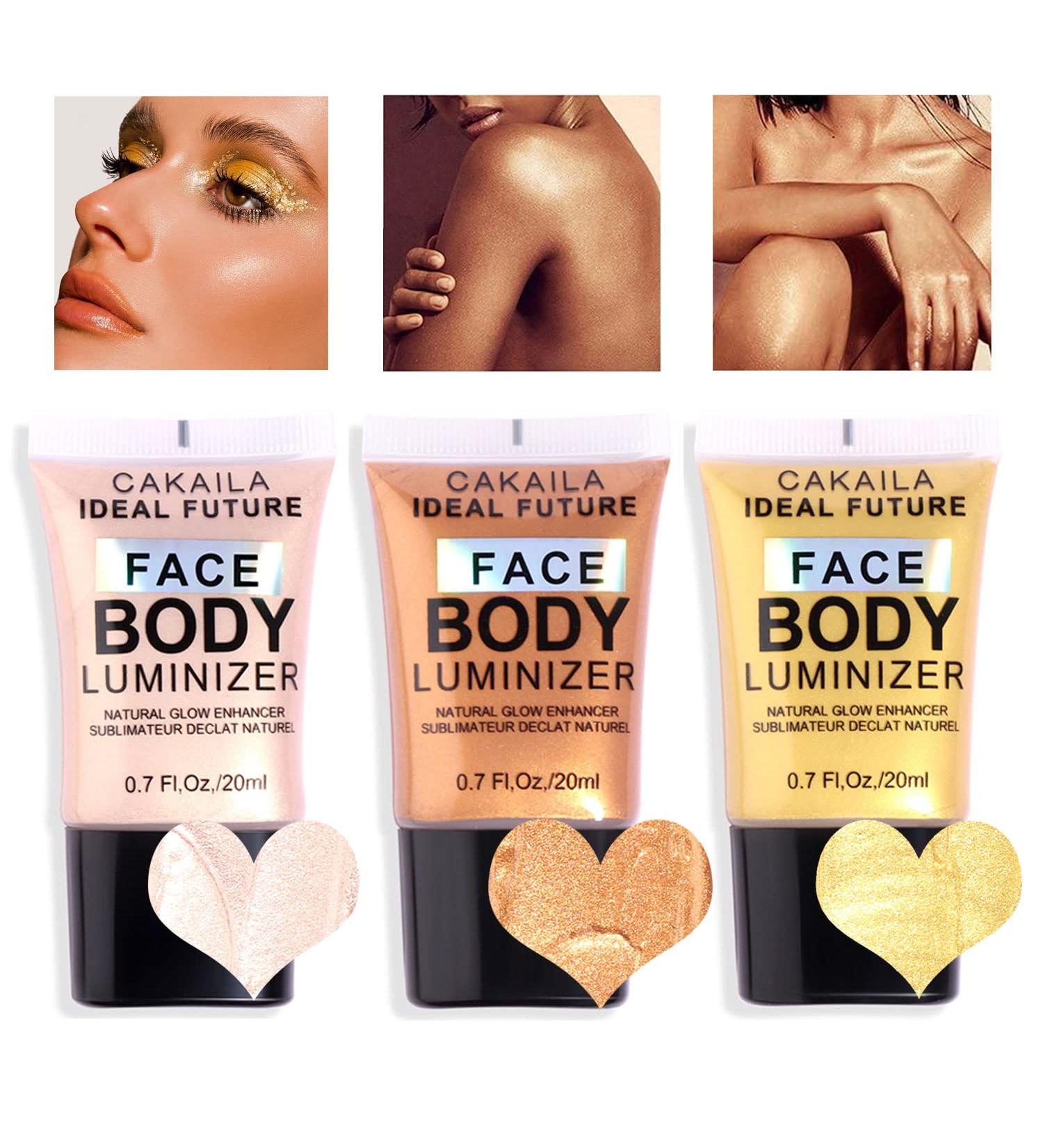 3-Piece Liquid Highlighter & Metallic Eyeshadow Palette Set - Long Lasting, High Pigmented & Waterproof Makeup for Women - Buy Online on GoSupps.com