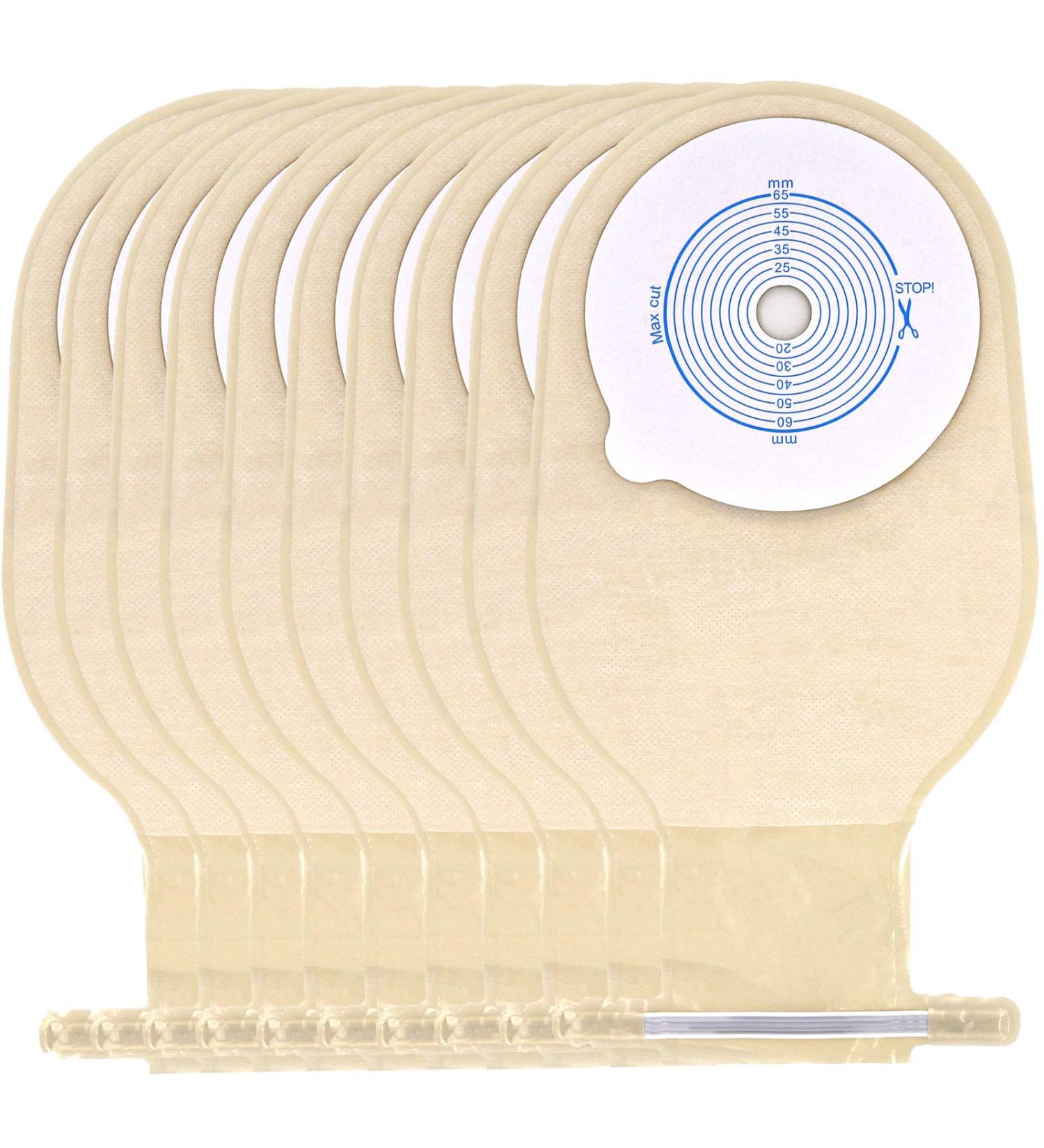 One Piece Ostomy Bag Drainable Pouches Colostomy Ostomy Care Bag Incontinence Bags for Ileostomy Care Supplies Cut to Fit 20-65MM(Pack of 10) - Buy Online on GoSupps.com