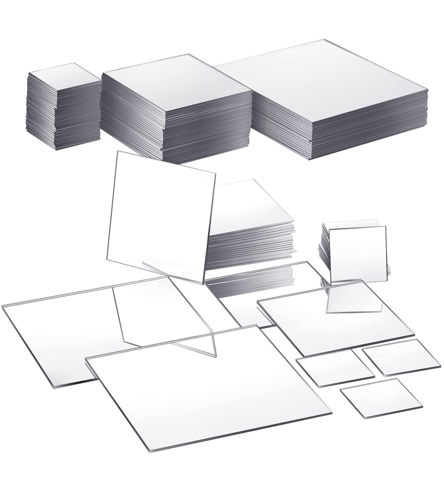 50pcs Mini Square Mirror Adhesive Tiles for Crafts and DIY Home Decoration - 1x1/2x2/3x3 Inch - Buy Online on GoSupps.com