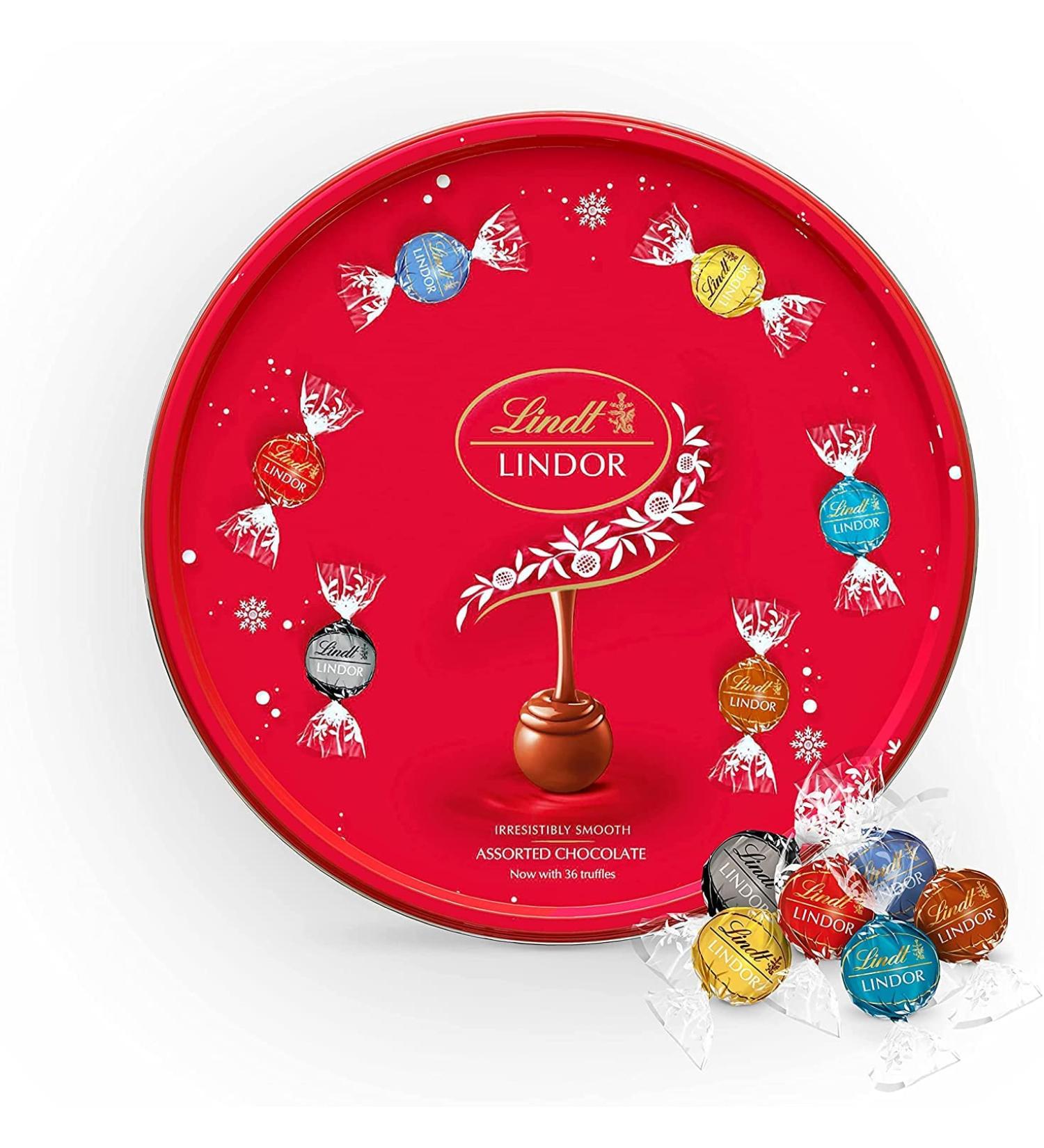 Lindt Lindor Assorted Chocolate Truffles 450g Perfect for Sharing Chocolate Balls with a Smooth Filling - Buy Online on GoSupps.com
