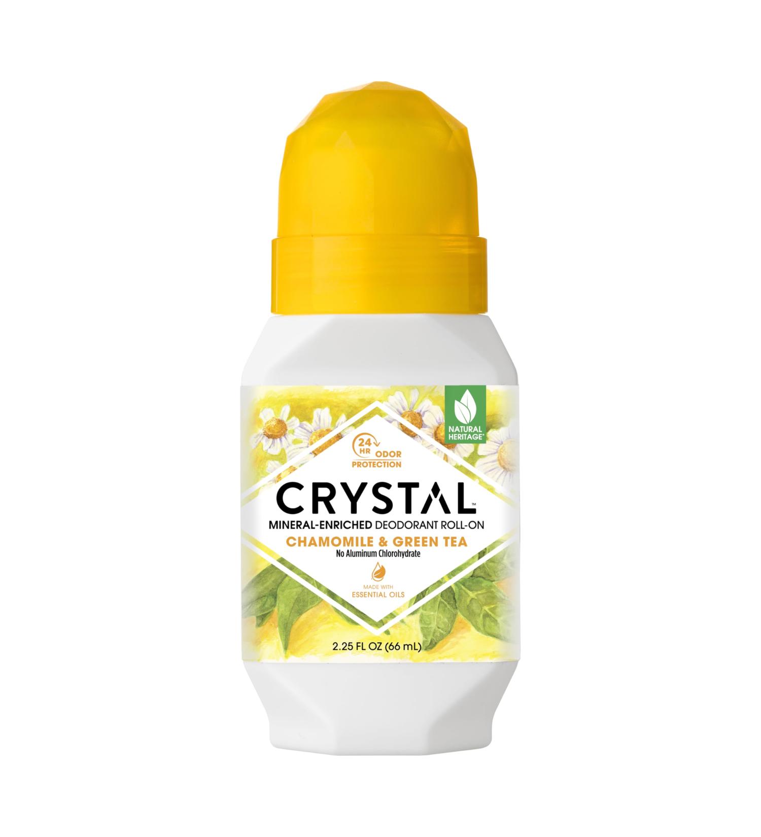 Crystal Deodorant - Mineral Roll on Vegan Deodorant for Women and Men Chamomile & Green Tea - 2.25 fl. oz. (3 Pack) (Packaging May Vary) 2.25 Fl Oz (Pack of 1) Chamomile & Green Tea - Buy Online on GoSupps.com
