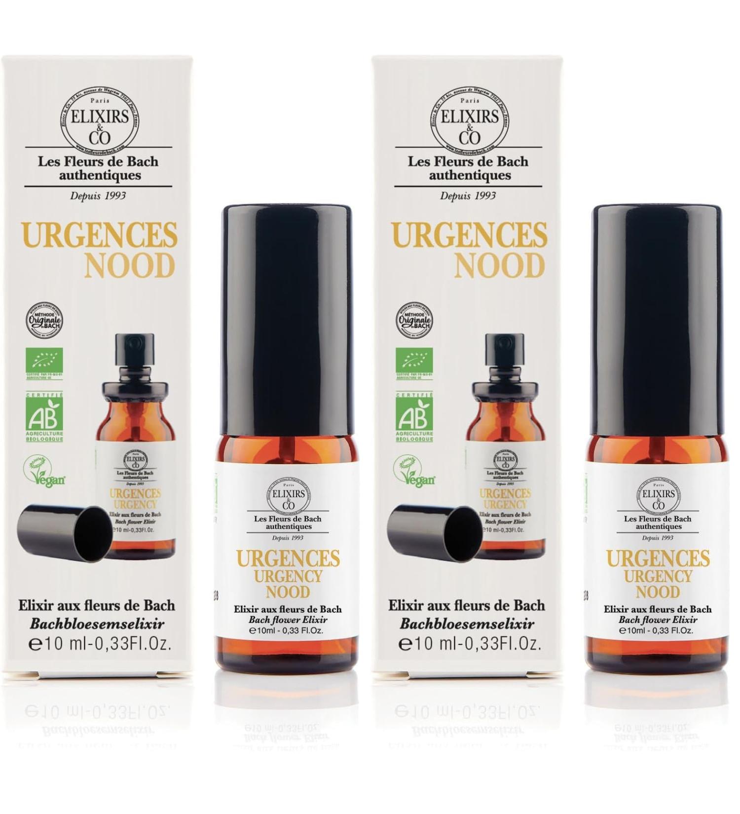 Elixirs & Co - Spray Buccal Urgences Fleurs de Bach 10 ml - Calme et R confort Instantan - Format Nomade - lixir Naturel Anti Stress quilibre Apaisement motionnel - 100% Bio et Naturel Pack of 2