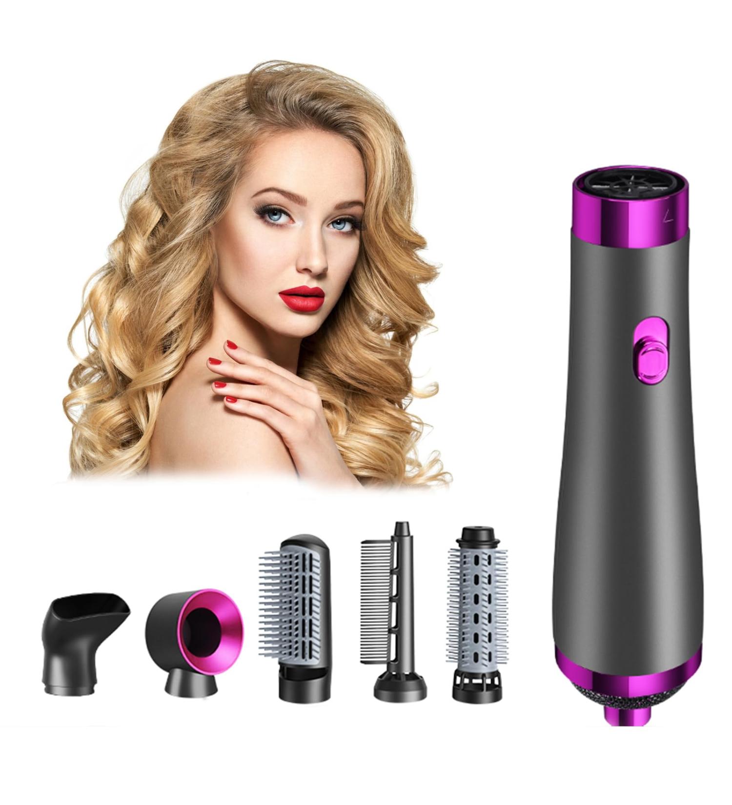 5 in 1 Hair Blower Brush - Detachable Hot Tools Hairdryer with Negative Ion Technology for Curling & Straightening - International Shipping Available - Buy Online on GoSupps.com