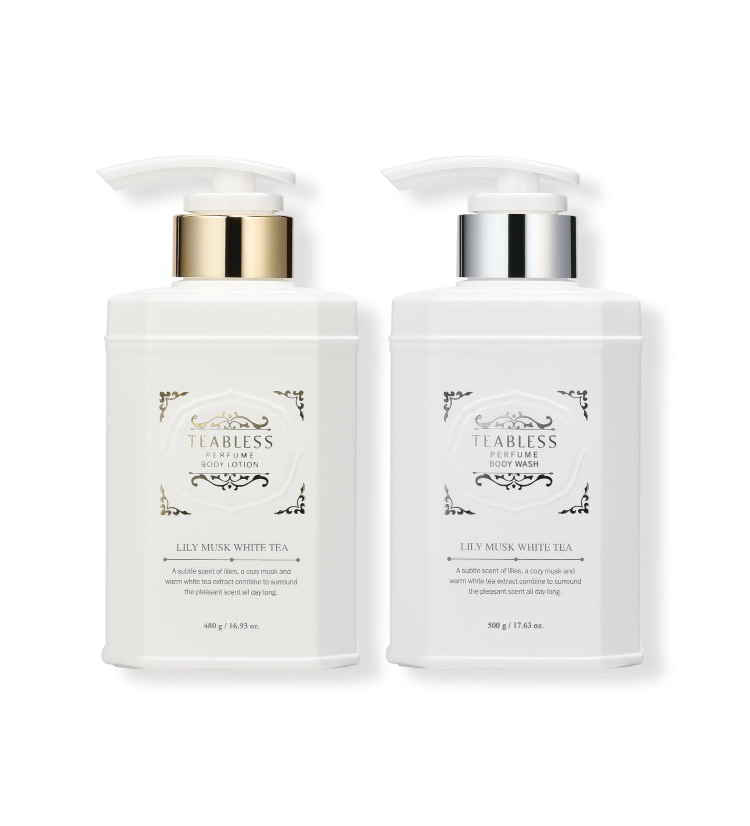 TEABLESS Lily Musk White Tea Perfumed Body Lotion & Body Wash Duo Set Dry Skin & Sensitive Skin Daily Hydrating Moisturizer & Shower Gel Non-Greasy Floral Musk Scent Korean Skin Care - Buy Online on GoSupps.com