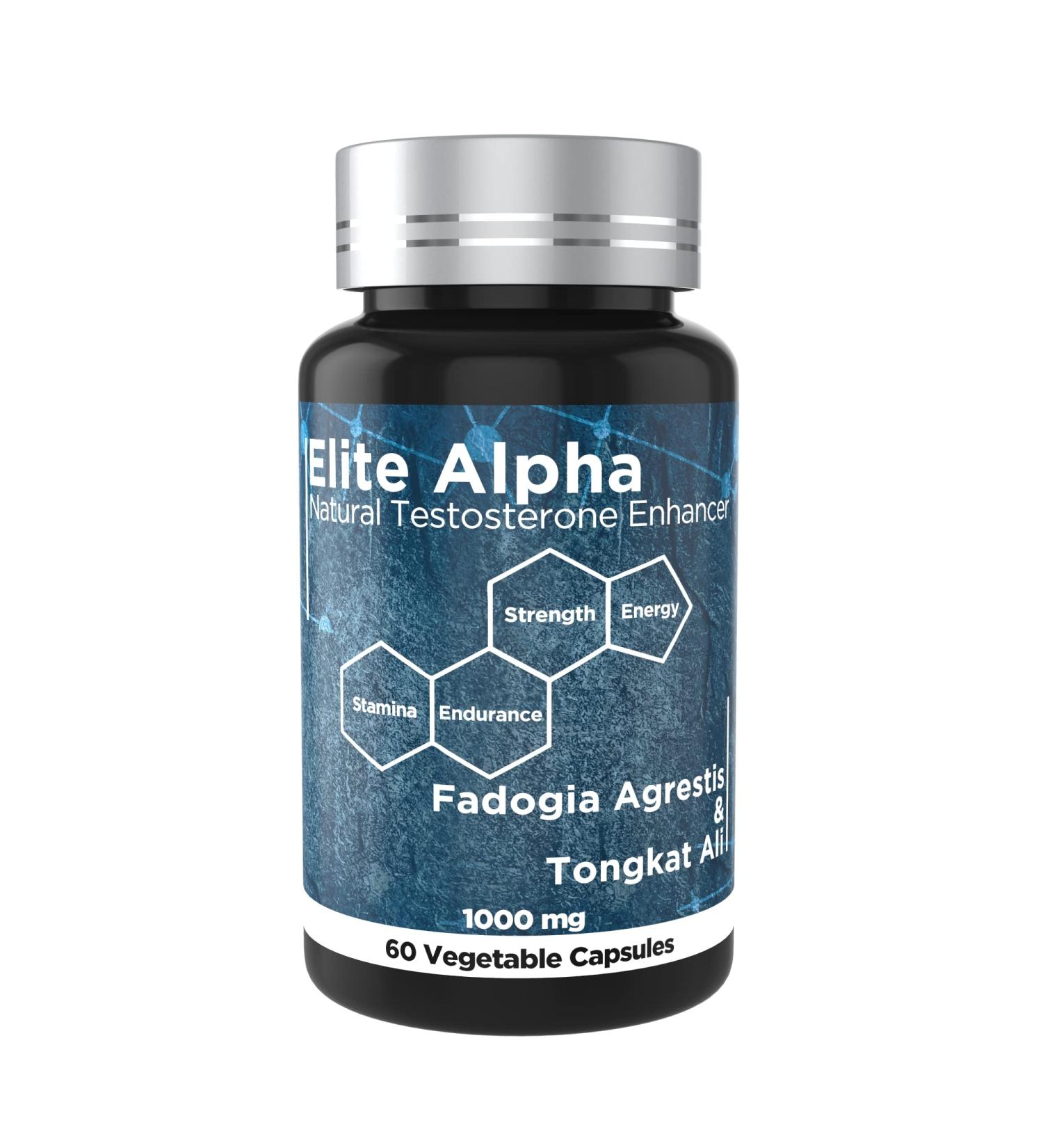 Fadogia Agrestis & Tongkat Ali 1000mg - Max Strength Muscle Builder & Energy Support | 60 Count | Elite Alpha - Buy Online on GoSupps.com
