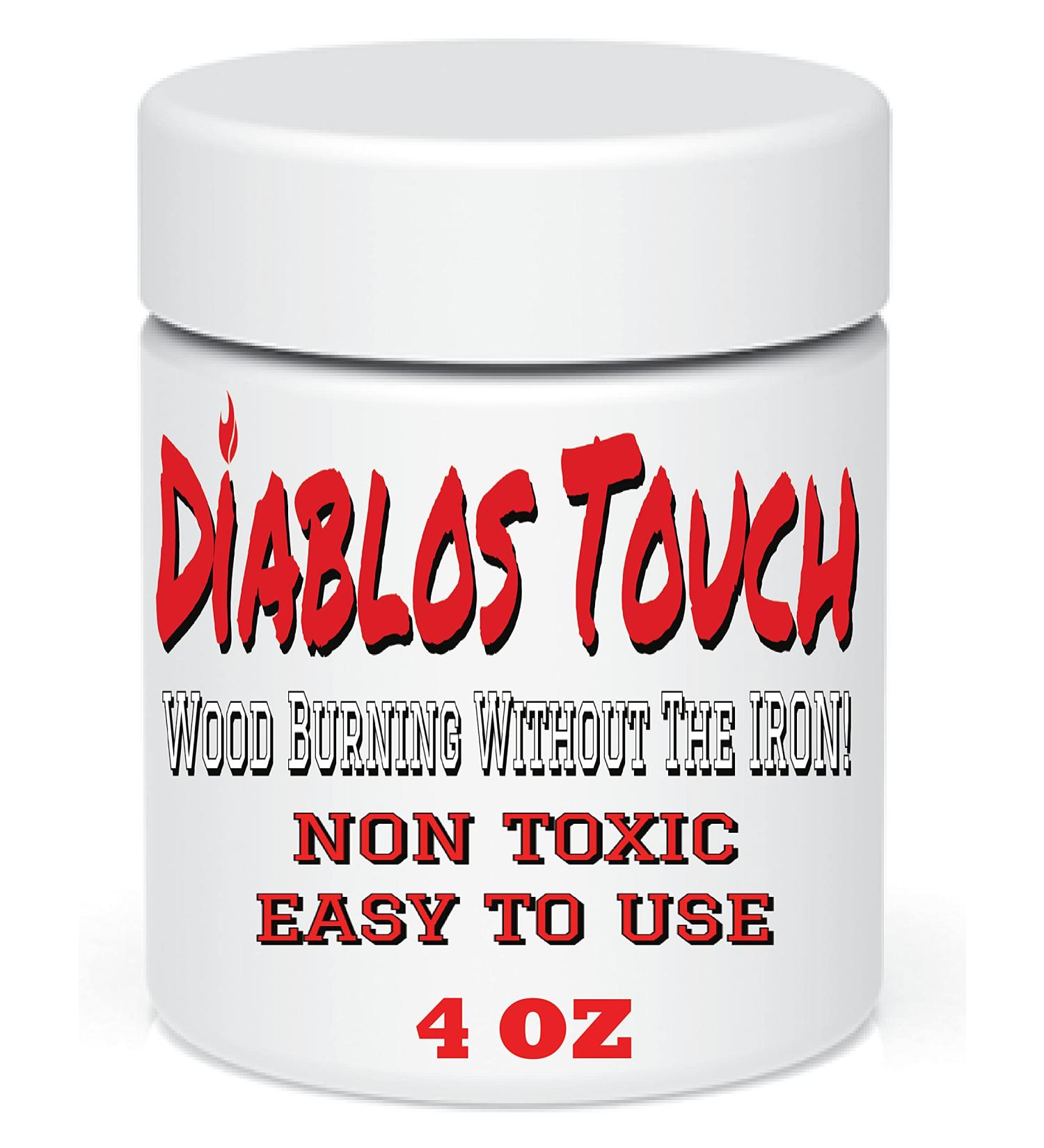 Diablos Touch Wood Burning Gel - 4 oz Jar for Crafting, Drawing, DIY Projects | No Hot Irons Needed | Works on Wood and Paper - Buy Online on GoSupps.com