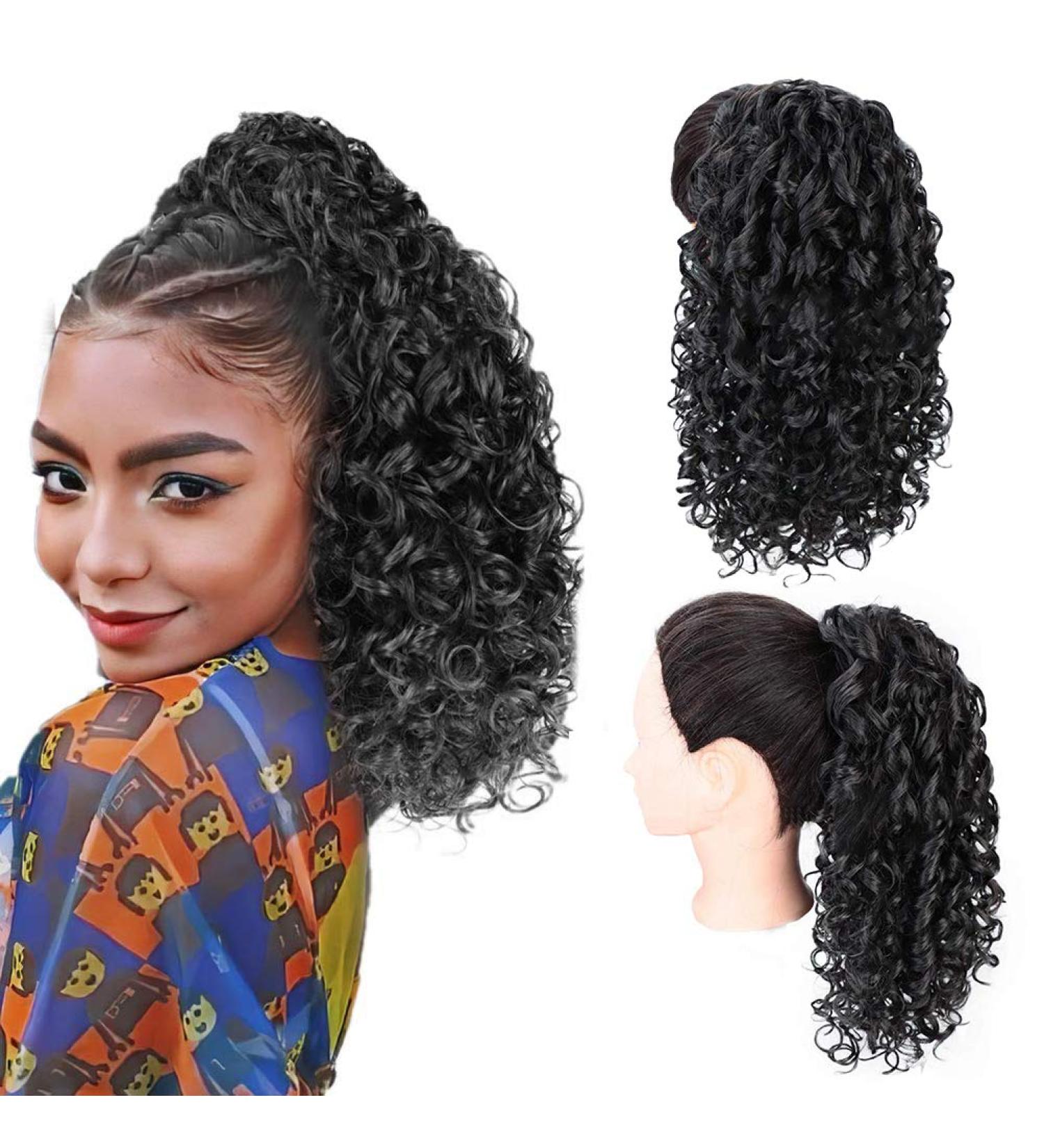 Kagodri Wig Ponytail - African Small Curly Women's Extension with Cord | Brazilian Curly Style for Effortless Glam - Buy Online on GoSupps.com