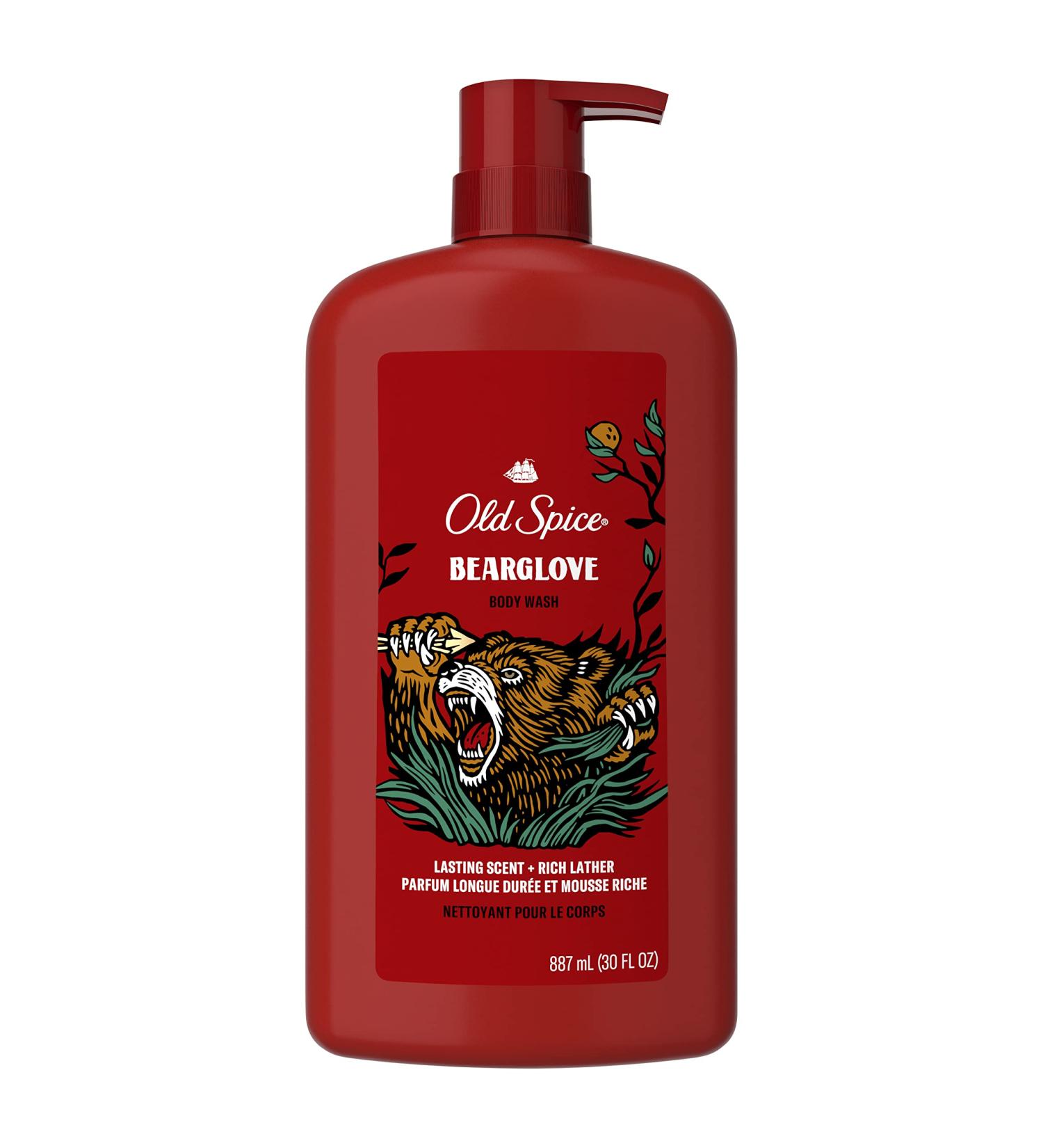 Old Spice Bearglove Body Wash 30 oz - Bold and Masculine Scent - Buy Online on GoSupps.com