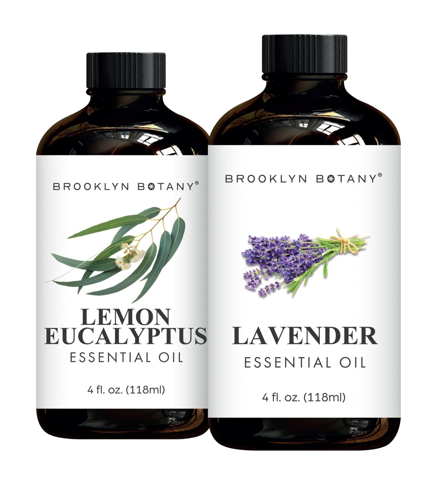 Brooklyn Botany Lemon Eucalyptus & Lavender Essential Oils 4 Fl Oz (Pack of 2) 100% Pure & Natural Fresh & Calming Aromatherapy Blend - Buy Online on GoSupps.com