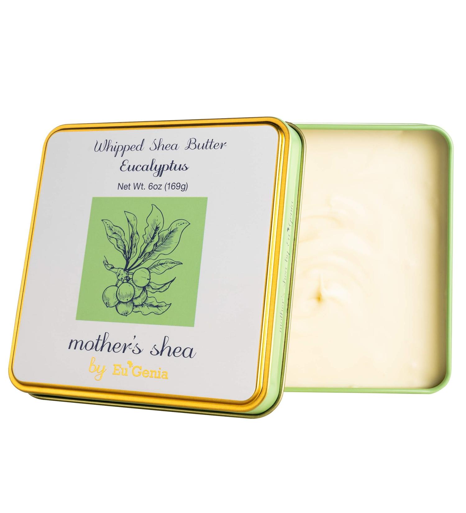 Buy Mother's Shea by Eu Genia Whipped Shea Butter (Eucalyptus) - Premium Natural Moisturizer for Skin & Hair | International Shipping Available - Buy Online on GoSupps.com