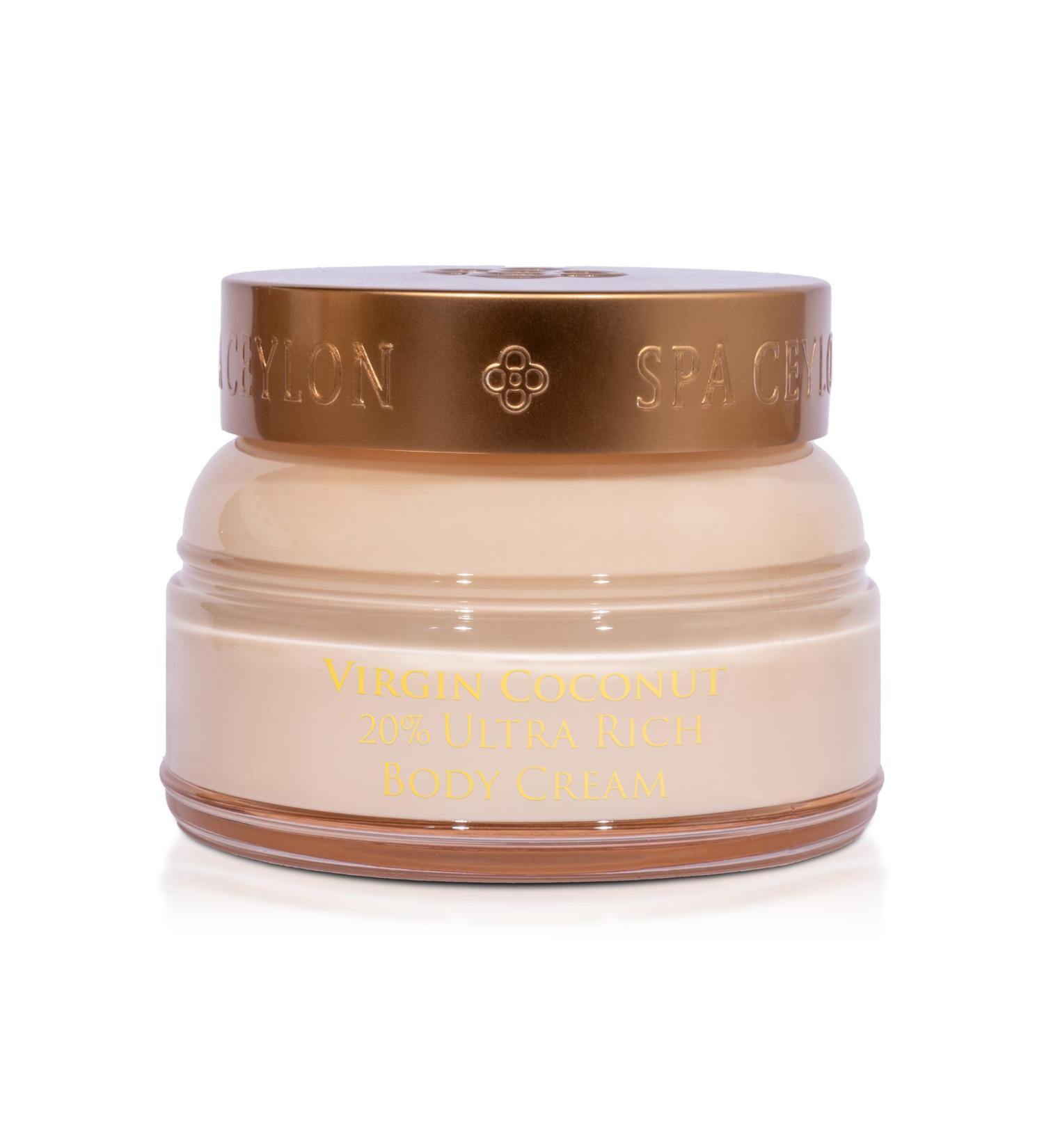SPA CEYLON Virgin Coconut 20% Rich Body Cream | Hydrating | Skin Repair | Promotes Even Skin Tone | Suitable for all skin types