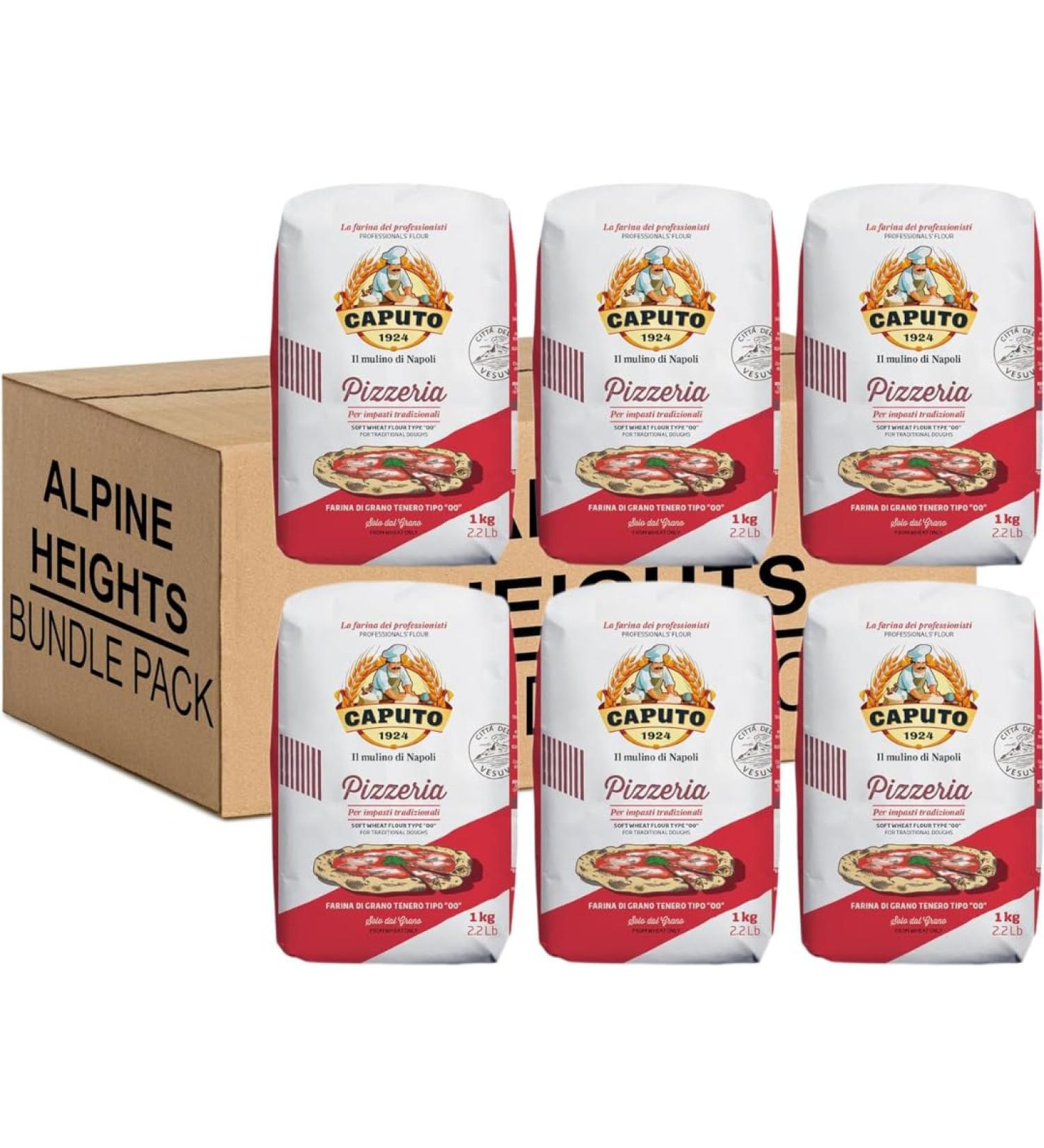 Alpine Heights Bundle Pack - Caputo Pizzeria Flour Premium Italian Type '00' Flour 1kg - Pack of 6 - Buy Online on GoSupps.com
