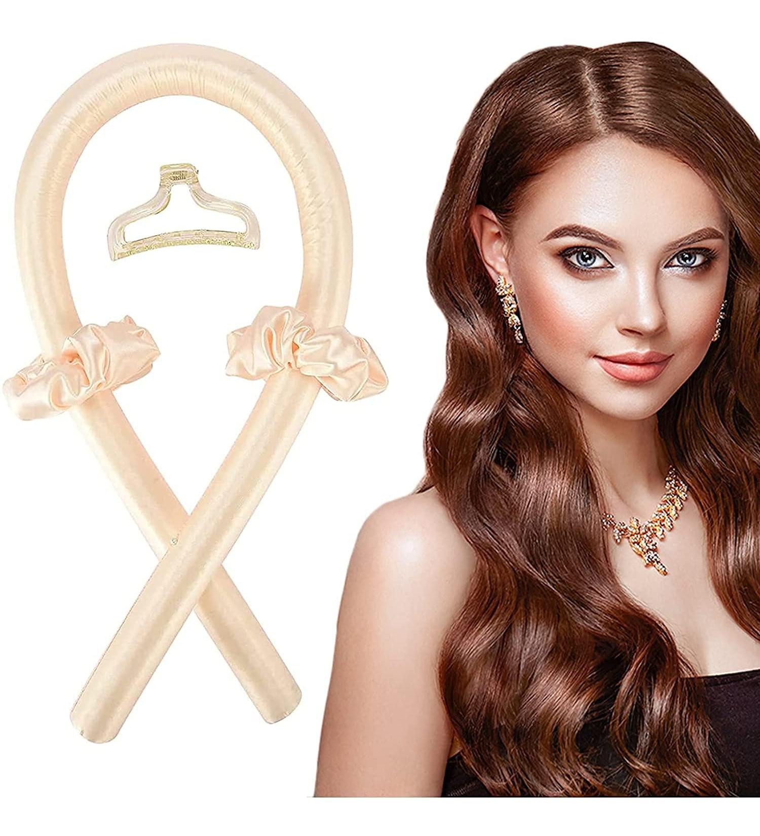 Heatless Curlers Headband Heatless Curls No Heat Wave Hair Curlers Styling Tools for Long Medium Hair Hair Curlers Make Hair Soft and Shiny(Yellow) - Buy Online on GoSupps.com