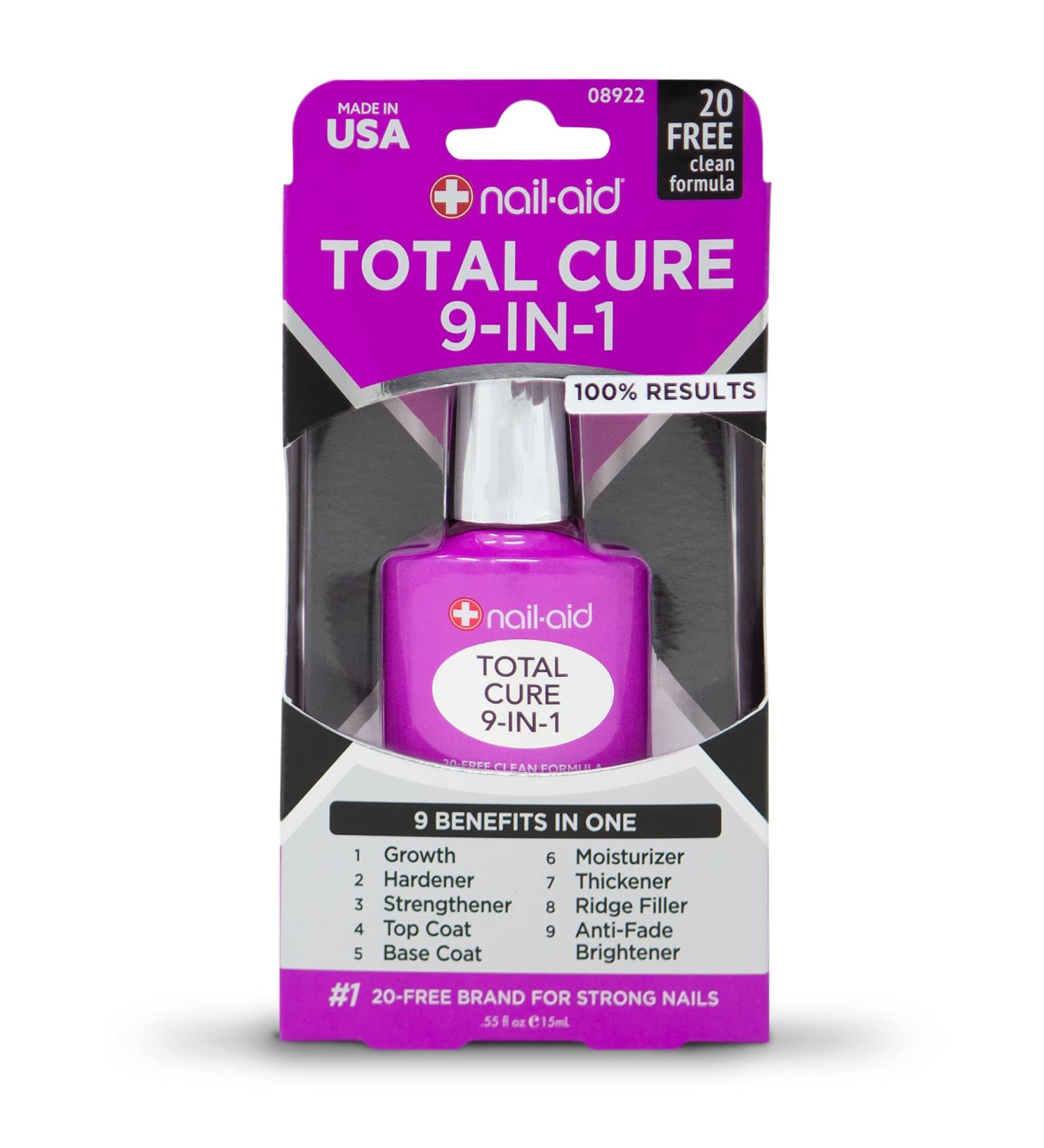 Nail-Aid Total Cure 9 in 1 Treatment Clear 0.51 Fl Oz - Nail Care Solution - Buy Online on GoSupps.com