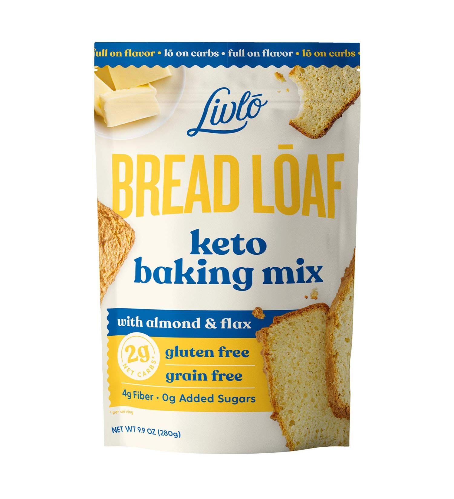 Livlo Keto Baking Mix - Almond & Flax Bread Loaf 9.9 oz - Low Carb, Gluten-Free - Buy Online on GoSupps.com