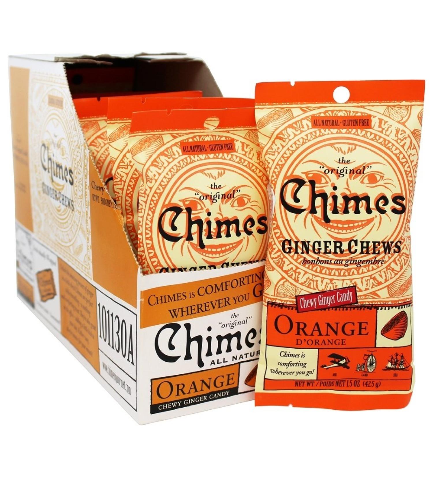 Chimes Ginger Chews 1.5 Oz. - Pack of 3 (Orange) Orange 1.5 Ounce (Pack of 3)