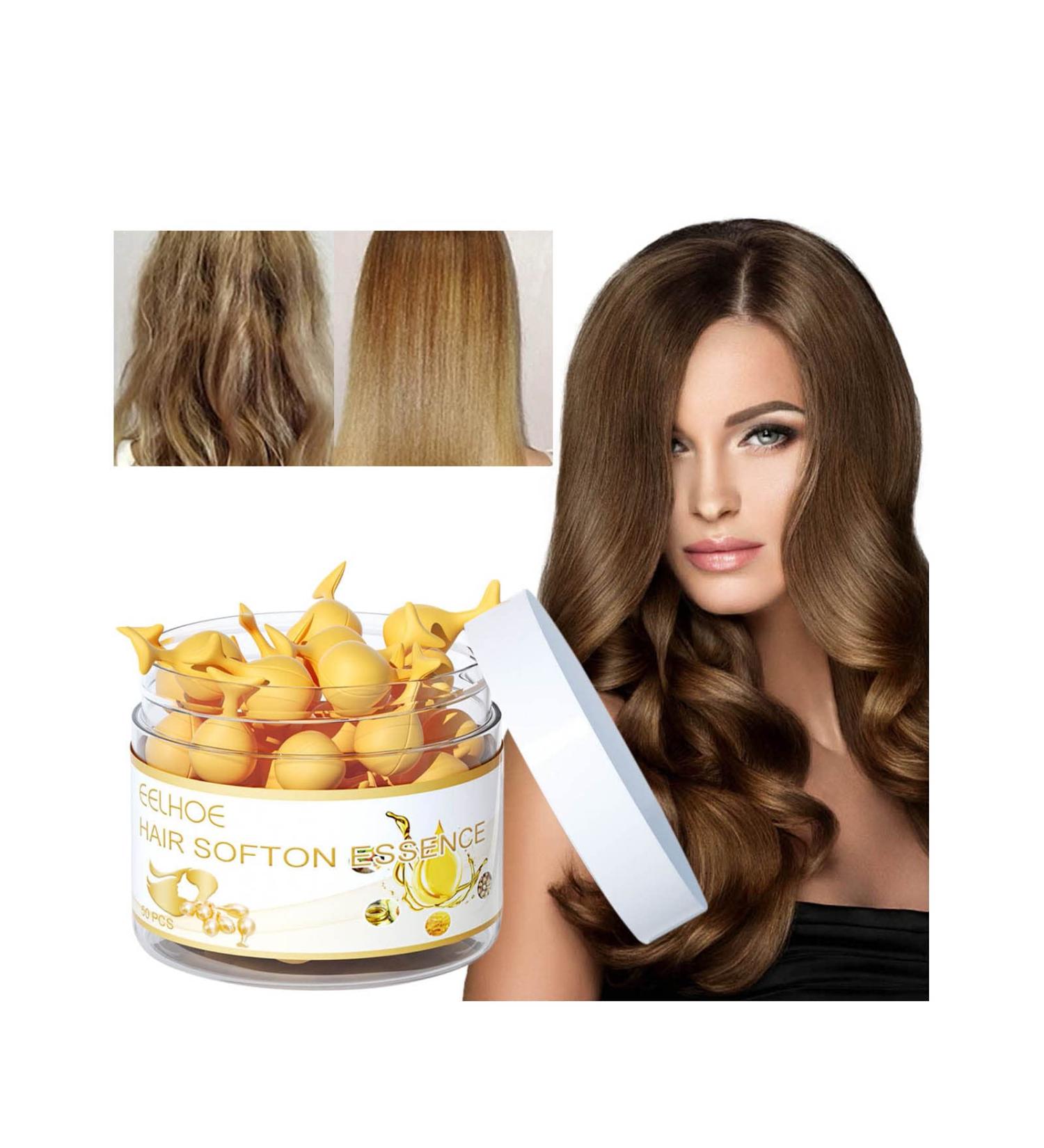 ZITIANY Hair Treatment Serum Oil Capsules - 50pcs | Hair Repair & Moisturizing Essential Oil for Dryness, Frizz, and Damage - Buy Online on GoSupps.com