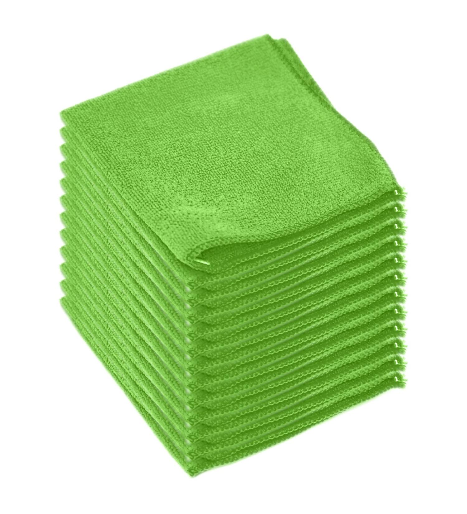 Hearth & Harbor Microfiber Cleaning Cloth Microfiber Towels for Cars 24 Pack Washcloths Green Cleaning Rags Reusable Microfiber Towel Microfiber Cloth Rags for Cleaning Lint Free Cloth Green 24 Pack