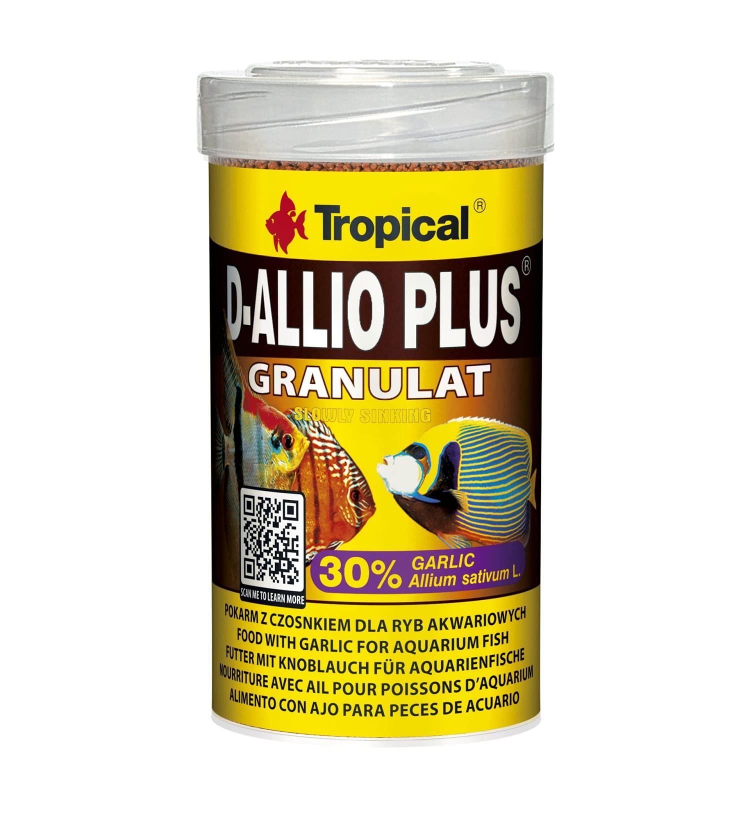 Tropical D-ALLIO Plus GRANULAT 100ml / 60g - Multi-ingredient flake food for fish with garlic - Buy Online on GoSupps.com