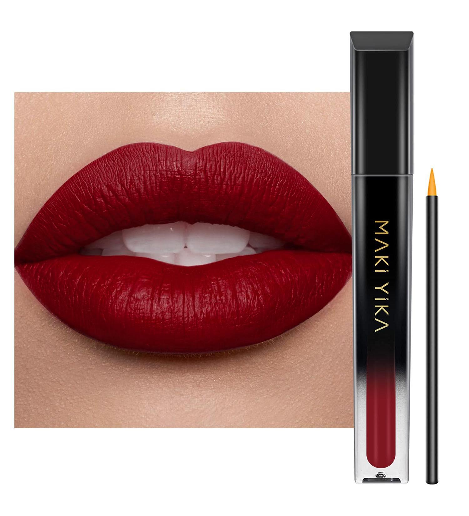 MAKI YIKA Dark Red Lipstick for Women Color Stay Long Lasting Lipsticks, No Smudge Matte Liquid Lipstick Transferproof Cruelty-Free Lip Color | PARTY GO - Buy Online on GoSupps.com