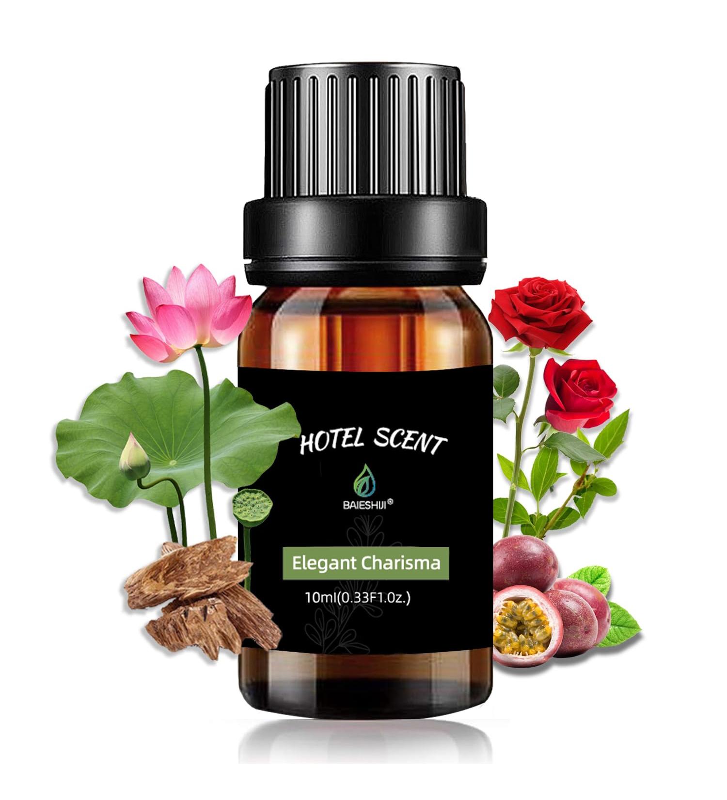 Hotel Scents Elegant Charisma 10ML - Luxurious Cedarwood & Sandalwood Diffuser Oil Inspired by Shangri-La | Premium Aromatherapy Fragrance for Home - Buy Online on GoSupps.com