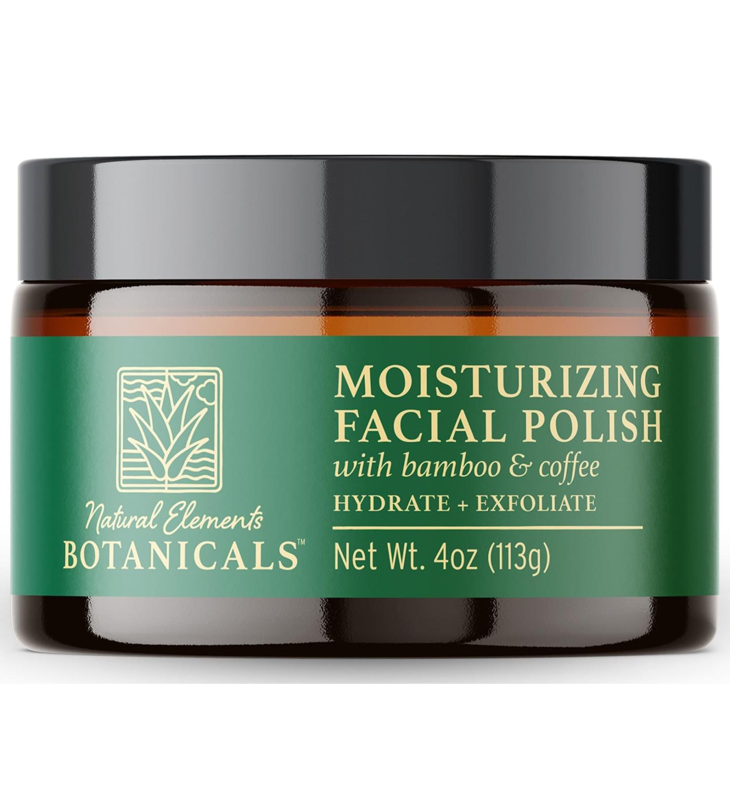 Natural Elements Botanicals Moisturizing Facial Polish Gentle Face Scrub 2-in-1 Facial Scrub Hydrating & Exfoliating Face Scrub Facial Exfoliator w/Bamboo & Coffee 4 oz - Buy Online on GoSupps.com