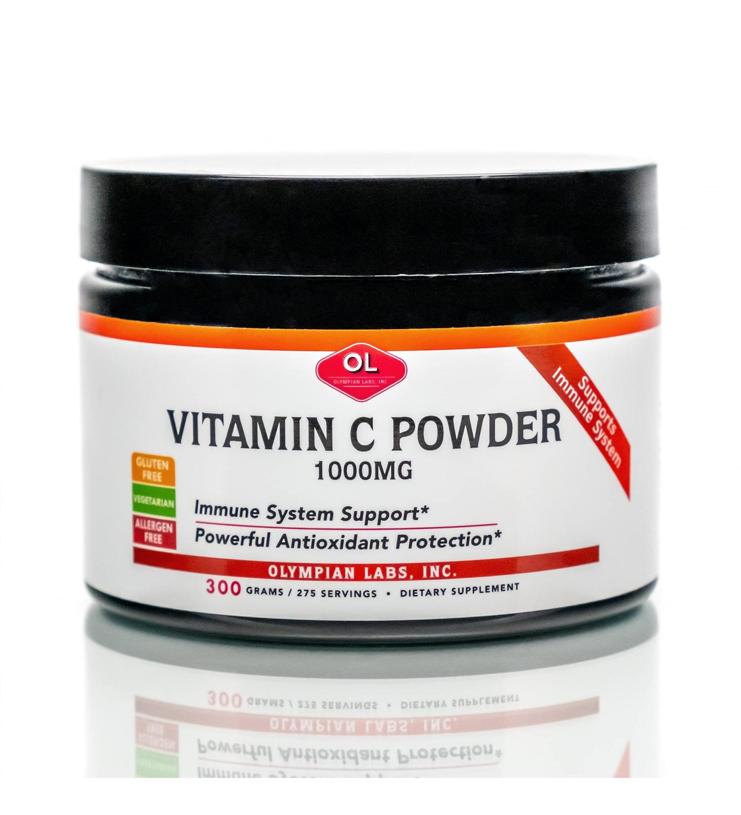 Olympian Labs Vitamin C Powder 1000 mg - 10.58 oz (300 g) | Immune Support & Antioxidant - Buy Online on GoSupps.com
