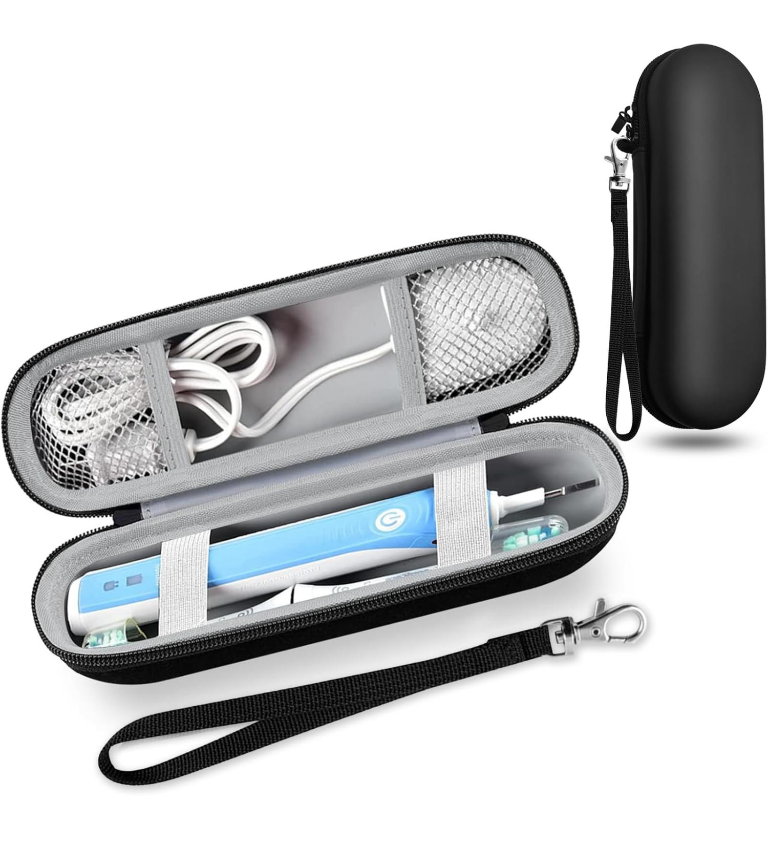 Yolonce Electric Toothbrush Travel Case - Portable Hard Shell Holder for Accessories | Black & Silver - Buy Online on GoSupps.com