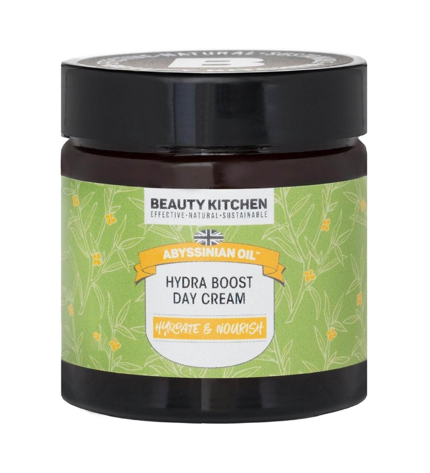 Beauty Kitchen - Hydrating Abyssinian Oil Hydra Boost Day Cream 60ml - Lightweight Anti Aging Moisturiser for Glass Skin - Supports Skin Barrier & Reduces Oil - Vegan/Cruelty Free - Buy Online on GoSupps.com