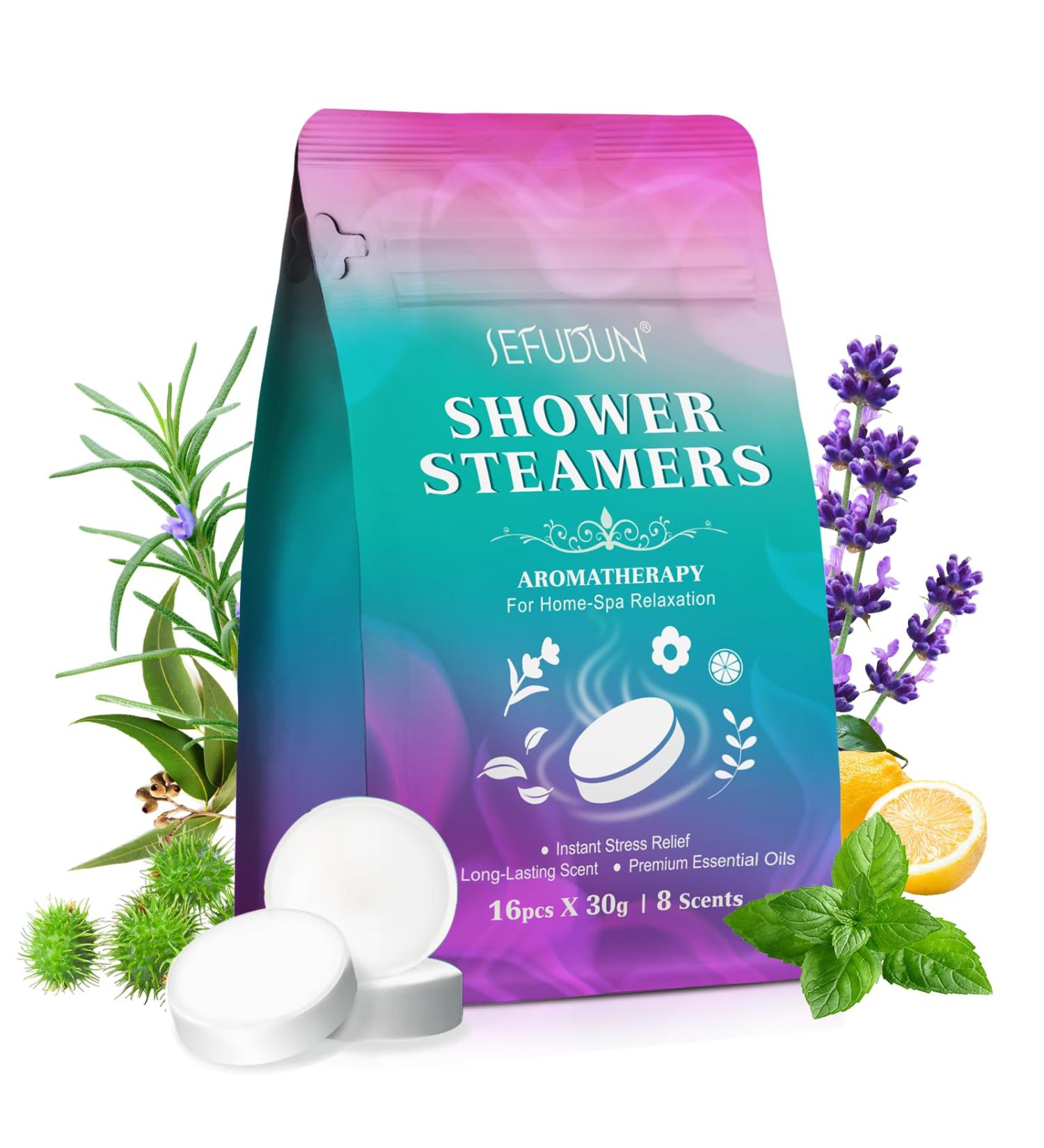 Shower Steamers Aromatherapy - 16 Pack Shower Bombs with Essential Oils Personal Care Birthday Gifts for Women Gifts for Mom Valentines Day Gifts for Her Him - Buy Online on GoSupps.com