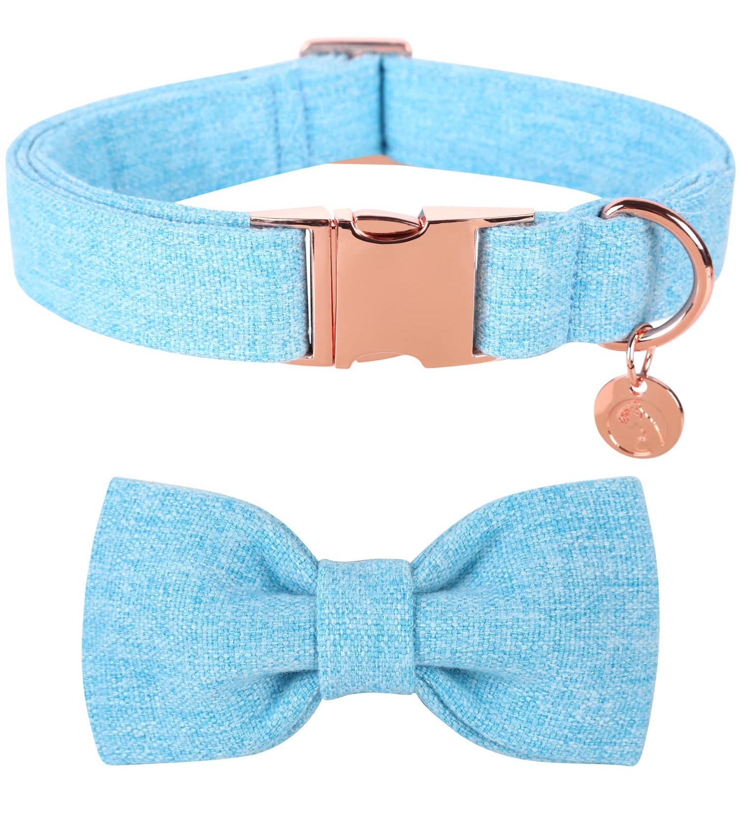 Dogwong Light Blue Dog Collar with Removable Fly | Comfortable Adjustable Neck Collar for Small to X-Large Dogs | Perfect Gift for Girls & Young Dogs | Pack of 1 - Buy Online on GoSupps.com