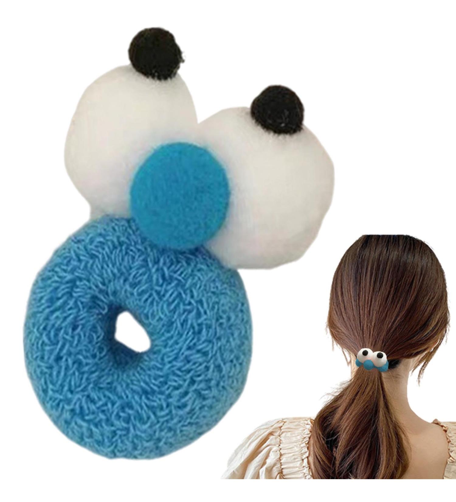 Fun Hair Ties | Hair Scrunchies | Big Eyes Funny High Elasticity Hair Ties Girls Daily Hair Accessories Funny & Vibrant Colors For All Occasions Blue - Buy Online on GoSupps.com