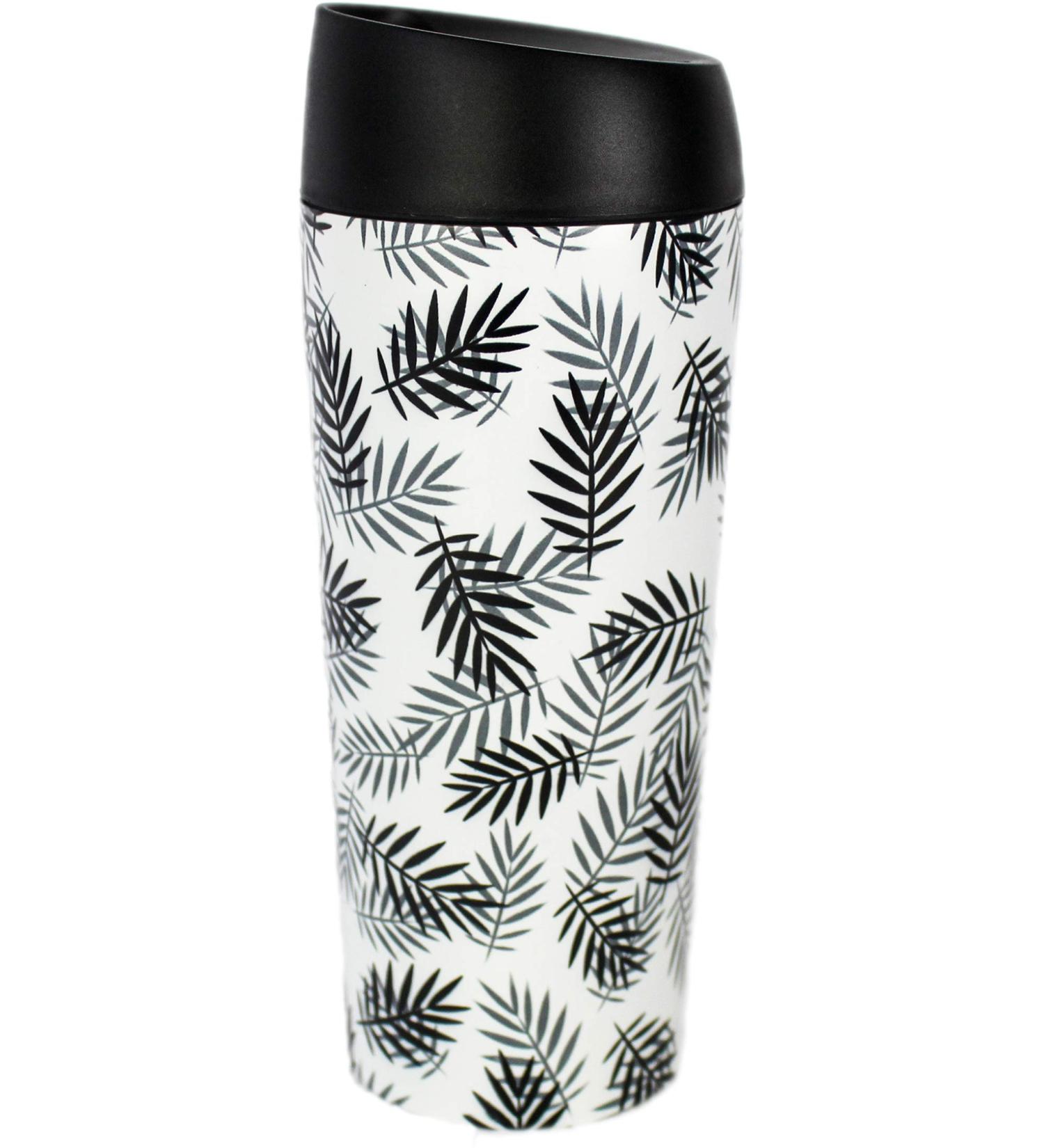 Wood Way Well Thermal Travel Mug Stainless Steel "Leaves" - 450 ml