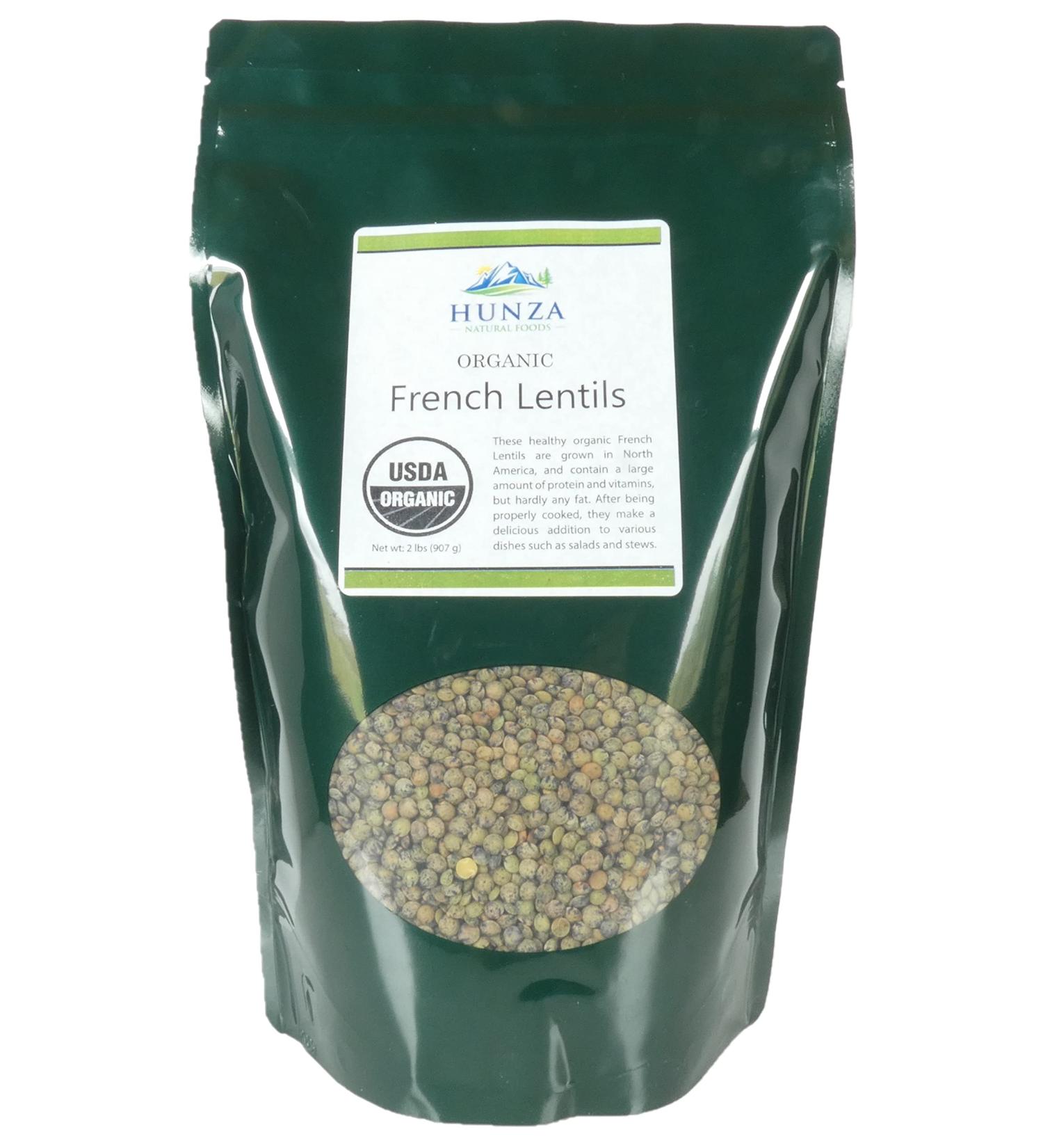Organic French Lentils - 2 lbs (Pack of 1) | Hunza Lentils - Buy Online on GoSupps.com