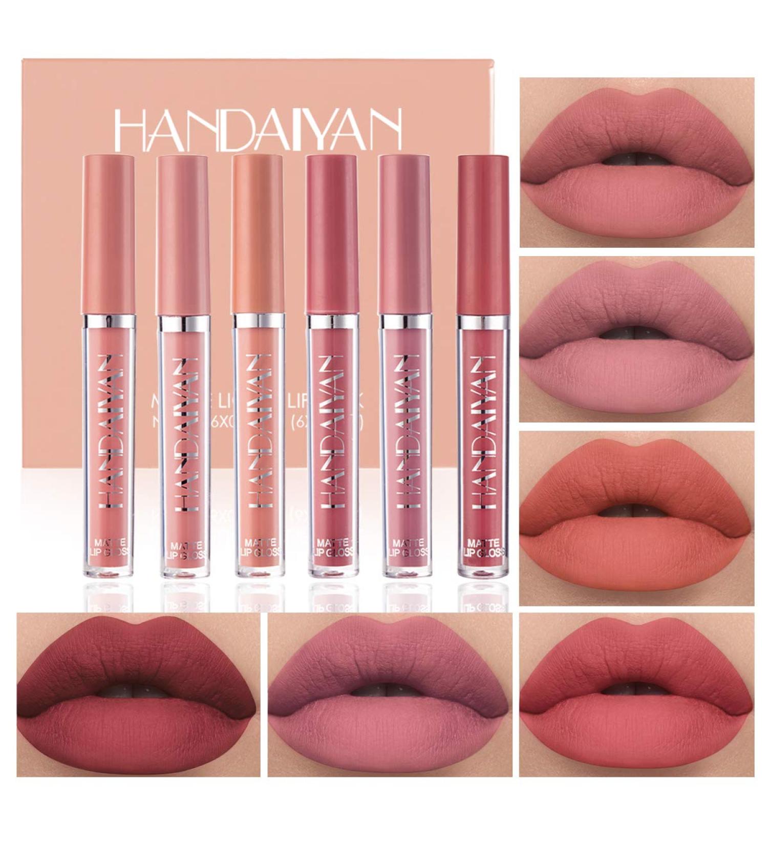 Topcent 6 Colors Matte Liquid Lipstick Set - Long-Lasting, Non-Stick, Waterproof Lip Gloss (B) - Buy Online on GoSupps.com